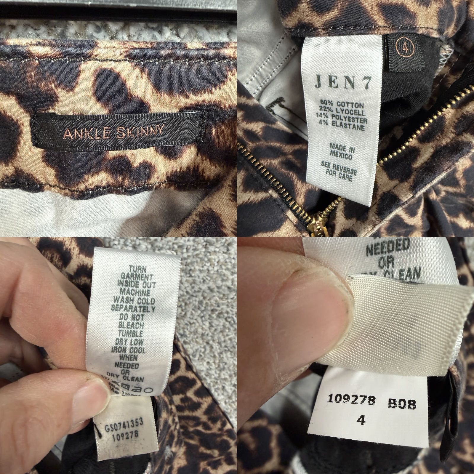 7 For All Mankind Jen7 Jeans Sz 4 Leopard Print Ankle Skinny Mob Wife Y2K Edgy Rock Chic Statement Pants Women Regular Size 4 Brown Lion Print 7 For All Mankind Size 27" / US 4 / IT 40 - 8 Thumbnail