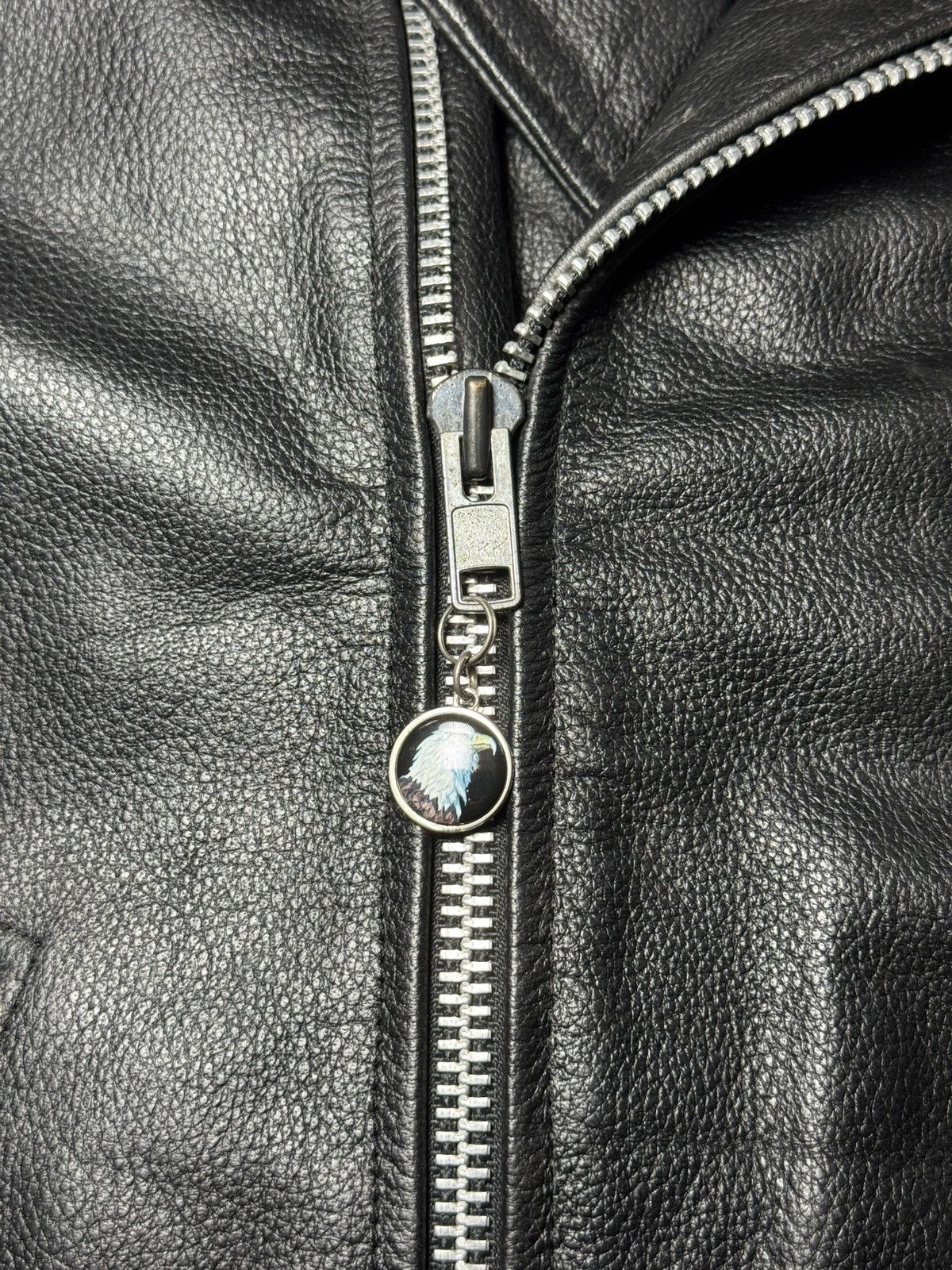 Genuine Leather Vintage 90s Genuine Leather Black Full Zip Biker Jacket Size US XL / EU 56 / 4 - 3 Thumbnail