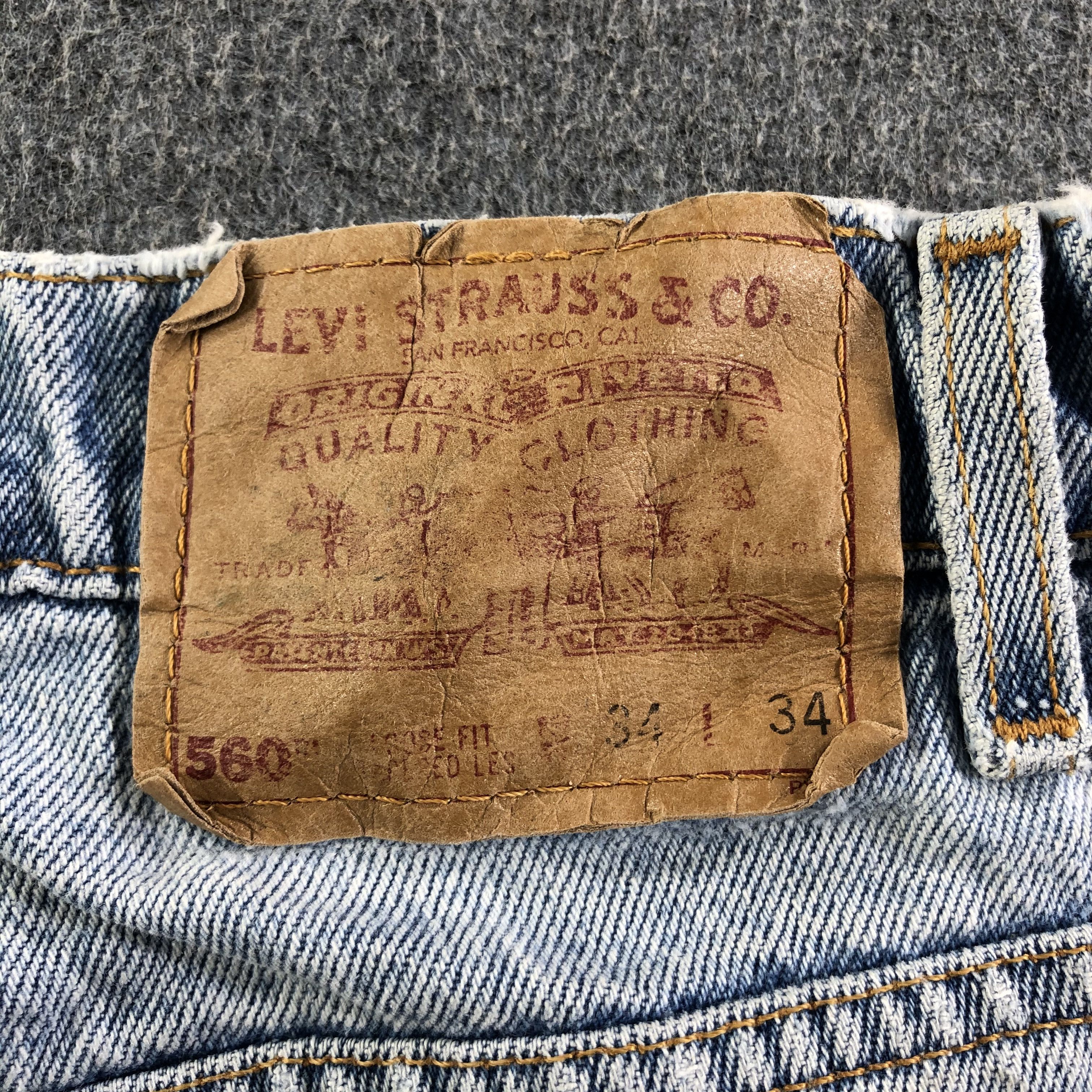 Levi's 90s Vintage Light Wash Levis 560 Jeans-J3241 Size US 34 / EU 50 - 5 Thumbnail