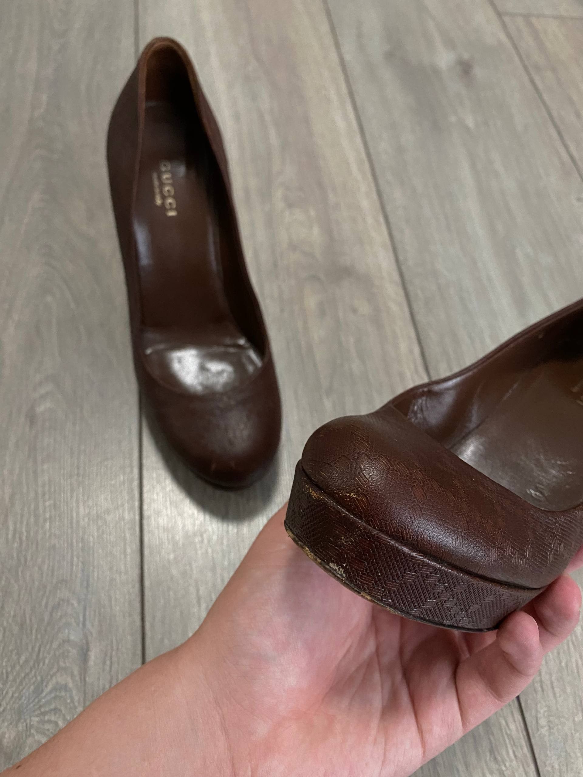 Gucci Gucci By Tom Ford Monogram Platform Pumps Heels Leather Size US 6 / IT 36 - 8 Thumbnail