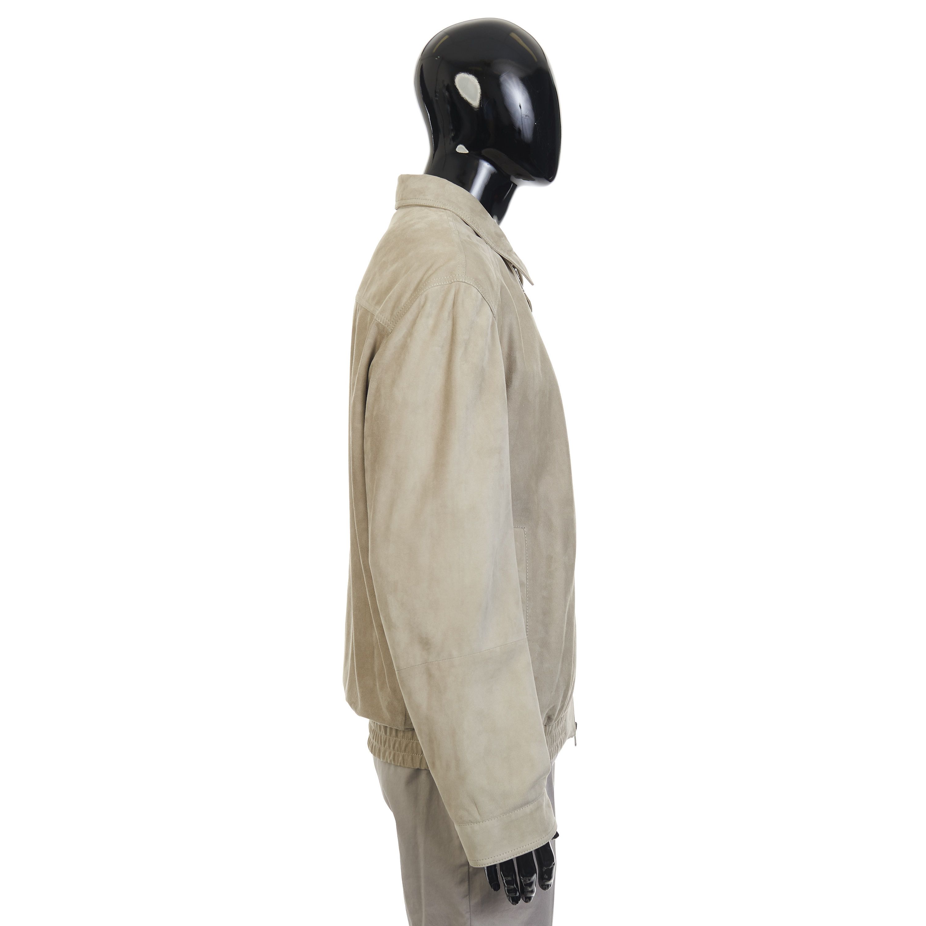 Brunello Cucinelli Khaki Velvety Suede Jacket Size US M / EU 48-50 / 2 - 7 Thumbnail