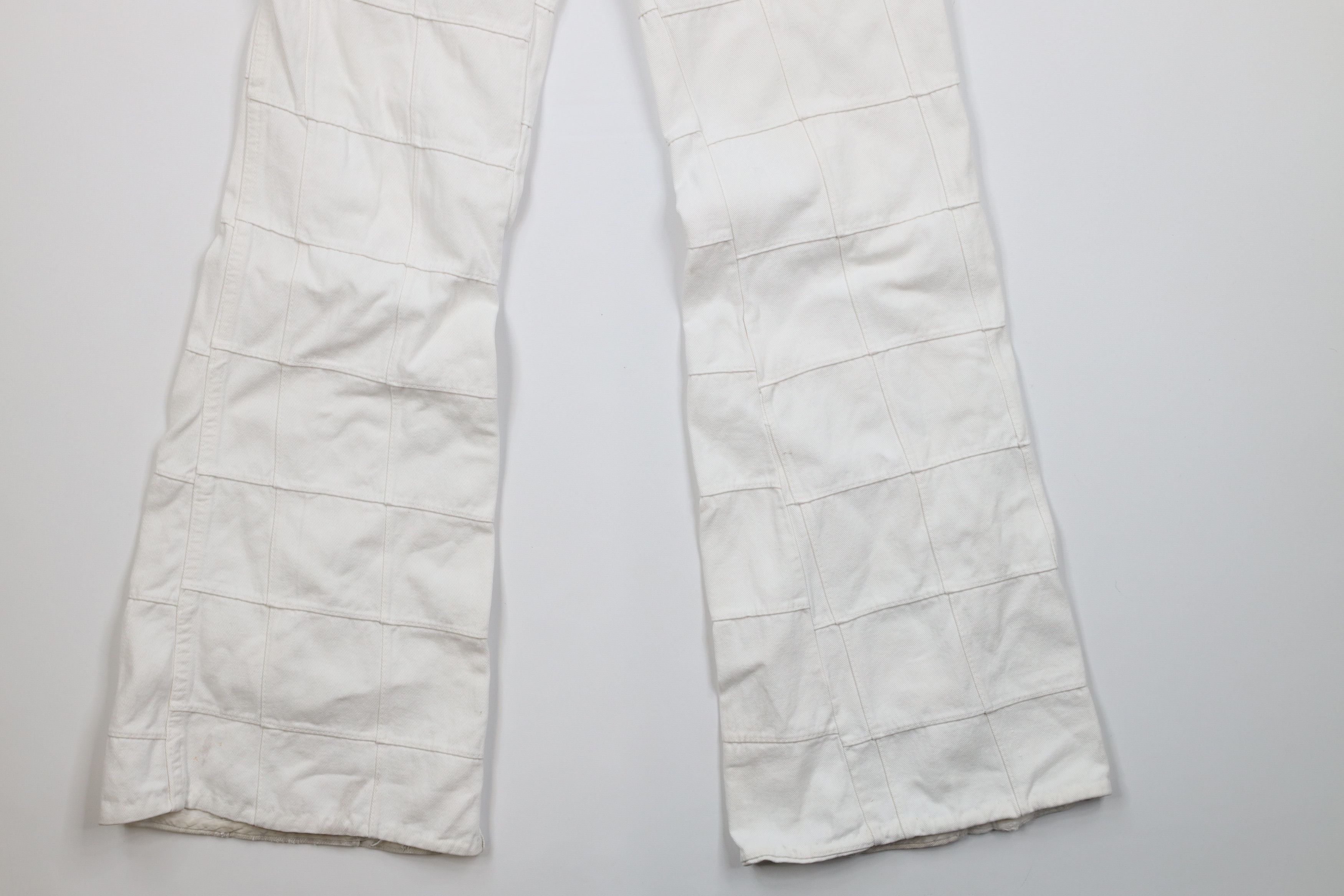 Vintage Vintage 70s Streetwear Patchwork Bell Bottoms Jeans White Size US 30 / EU 46 - 4 Thumbnail