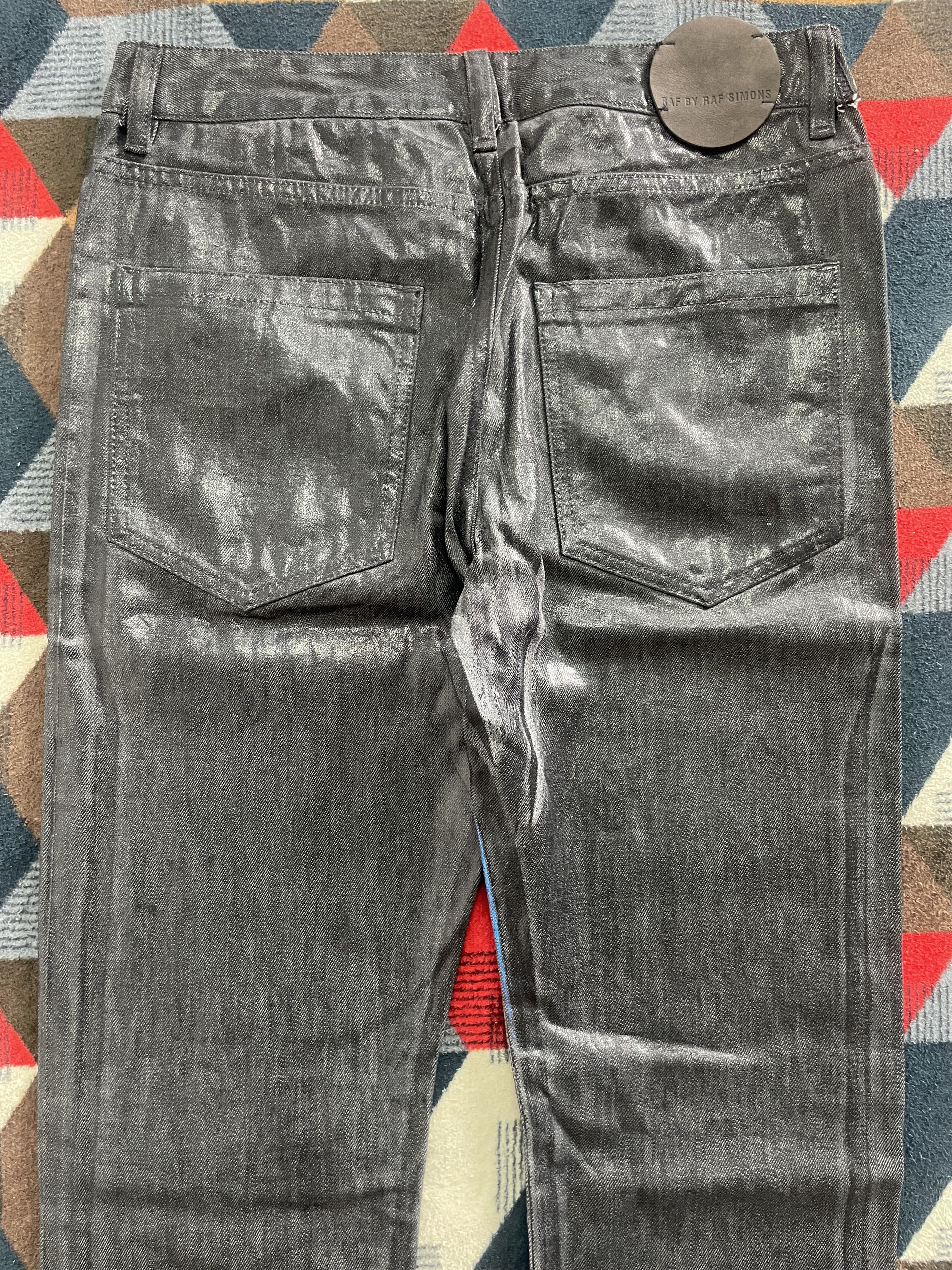 Raf Simons Raf Simons Waxed Coated Blue Painted Denim Size US 32 / EU 48 - 5 Thumbnail