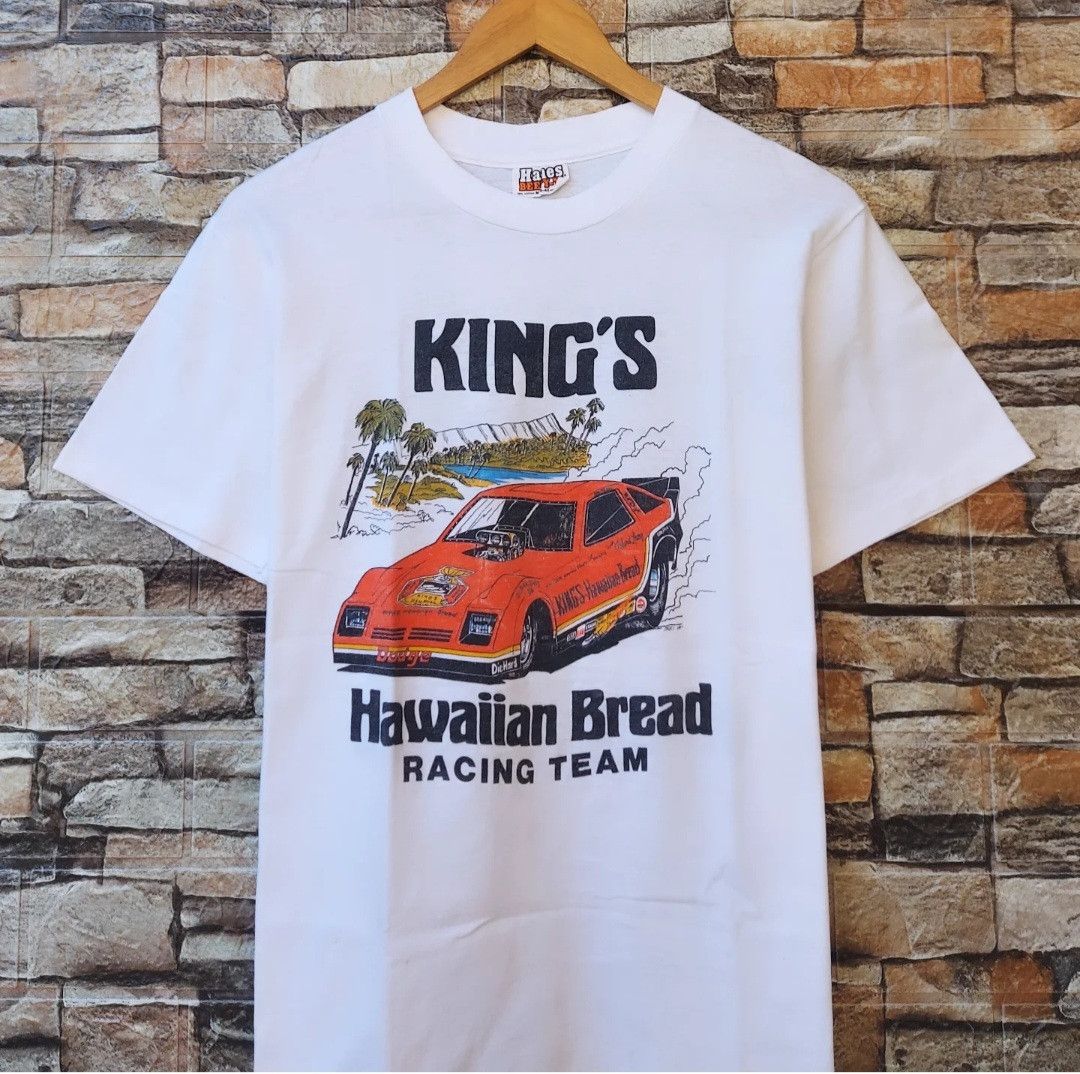 Vintage Vintage 70s Kings Hawaiian Bread Racing Team Tshirt Size US S / EU 44-46 / 1 - 4 Thumbnail
