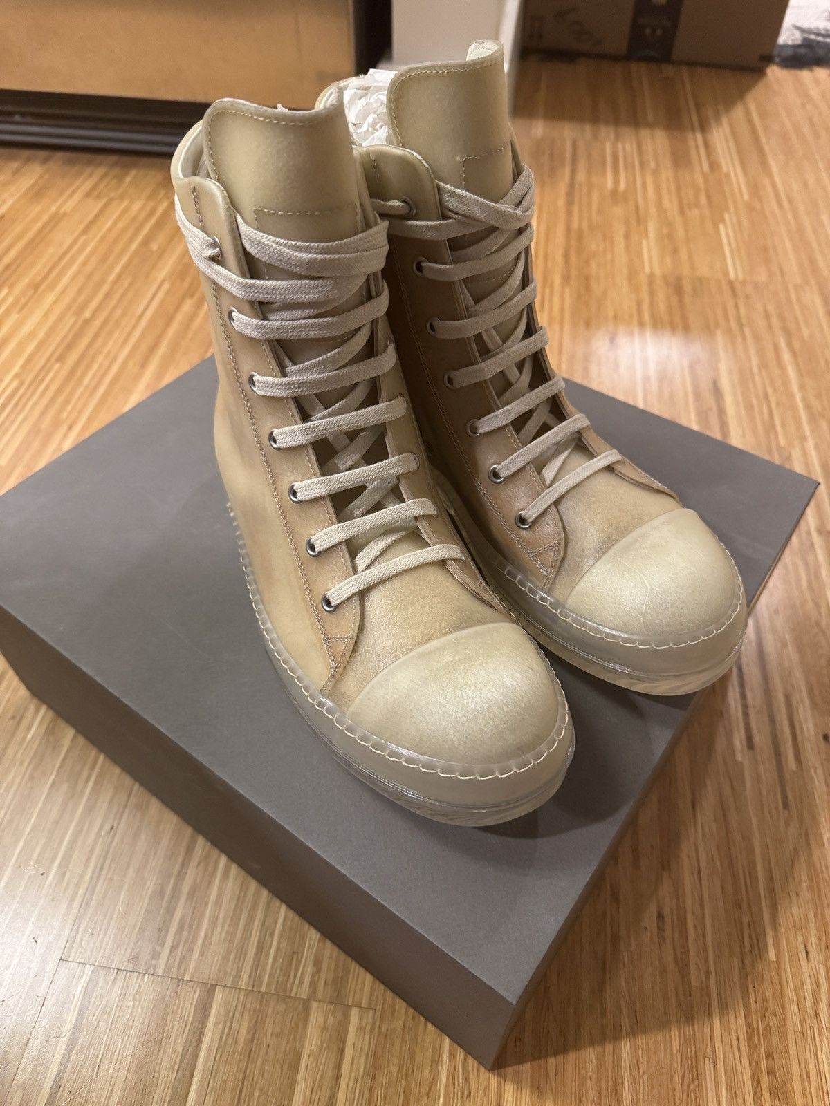 Rick Owens Rick Owens EDFU Ramones Natural/Clear IT41 Size US 8 / EU 41 - 6 Thumbnail