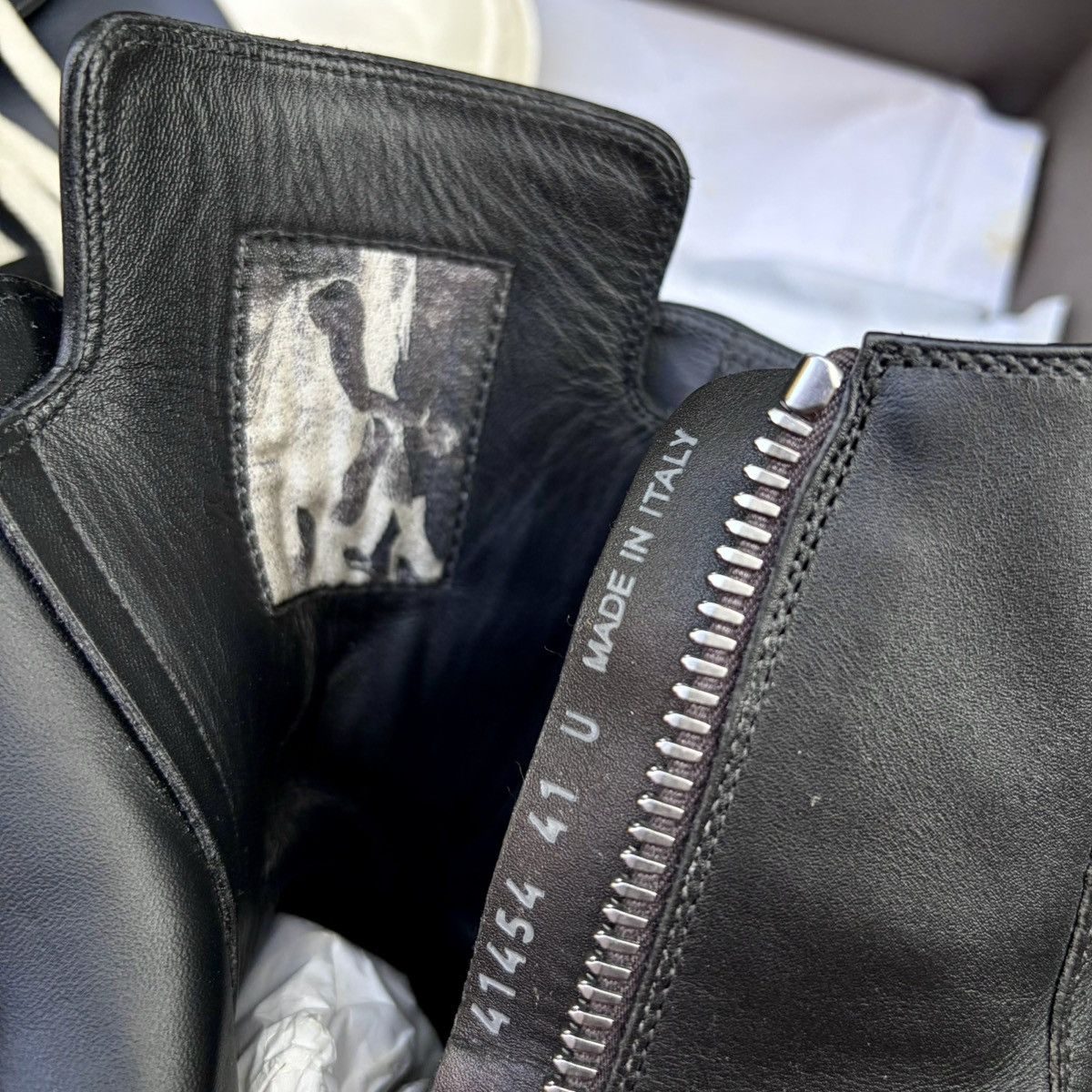 Rick Owens Rick Owens Mainline Leather Ramones High Size US 8 / EU 41 - 21 Thumbnail