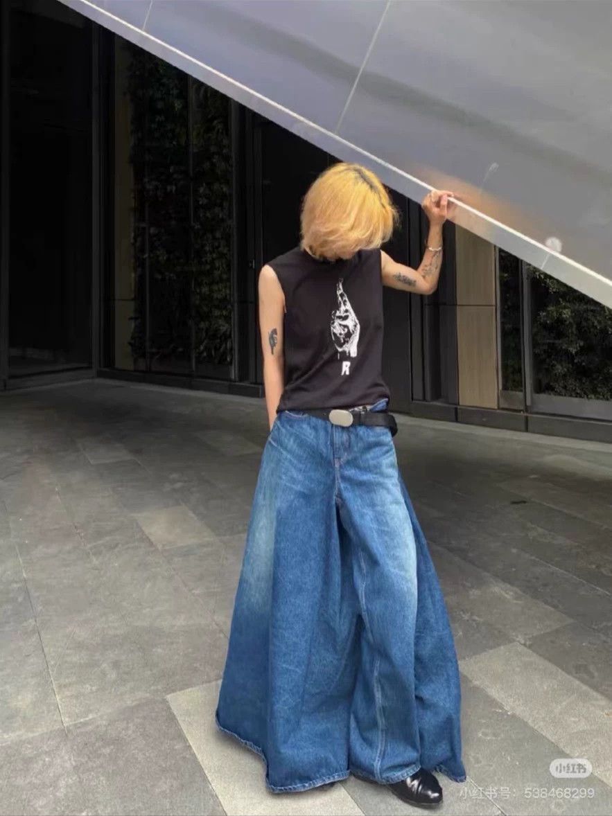 Y/Project y/project heavy denim culottes left skinny right wide XS Size 25" / US 0 / IT 36 - 7 Thumbnail