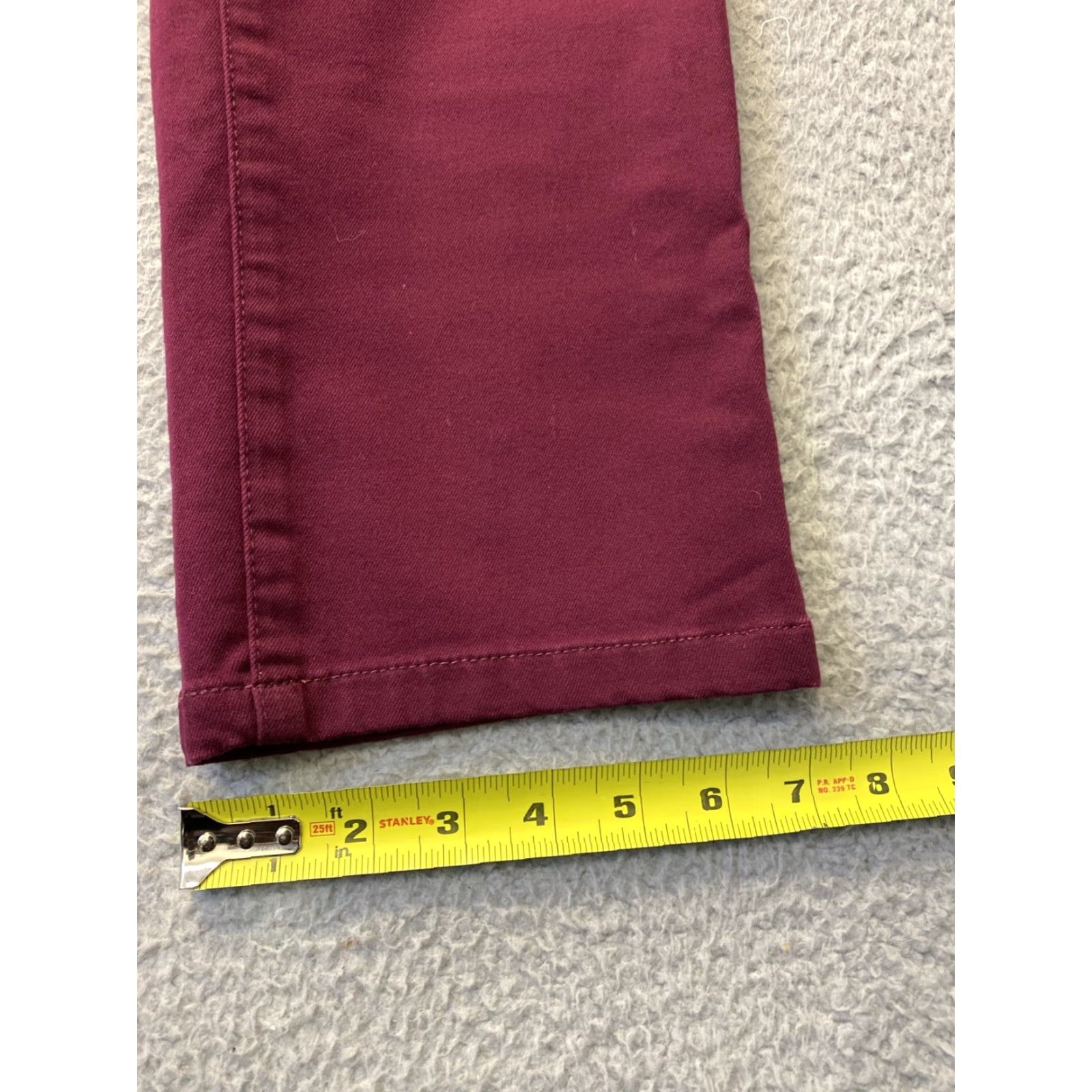 Vintage Christopher & Banks Women's Maroon Pants 12P Skinny Chino Classic Casual Size 34" / US 12 / IT 48 - 7 Thumbnail