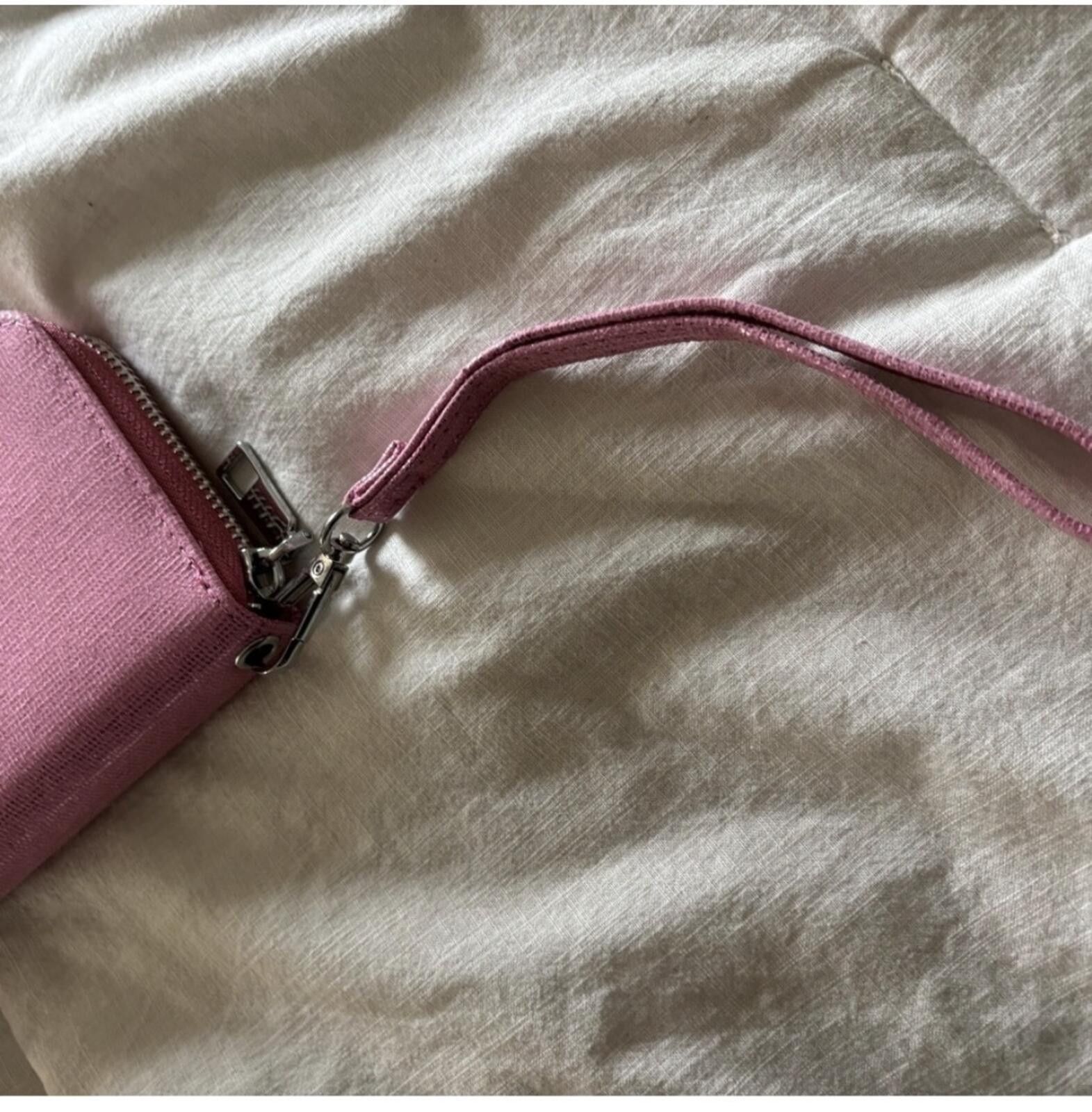 Other (Boutique) Pink Canvas Wristlet Wallet Size ONE SIZE - 4 Thumbnail