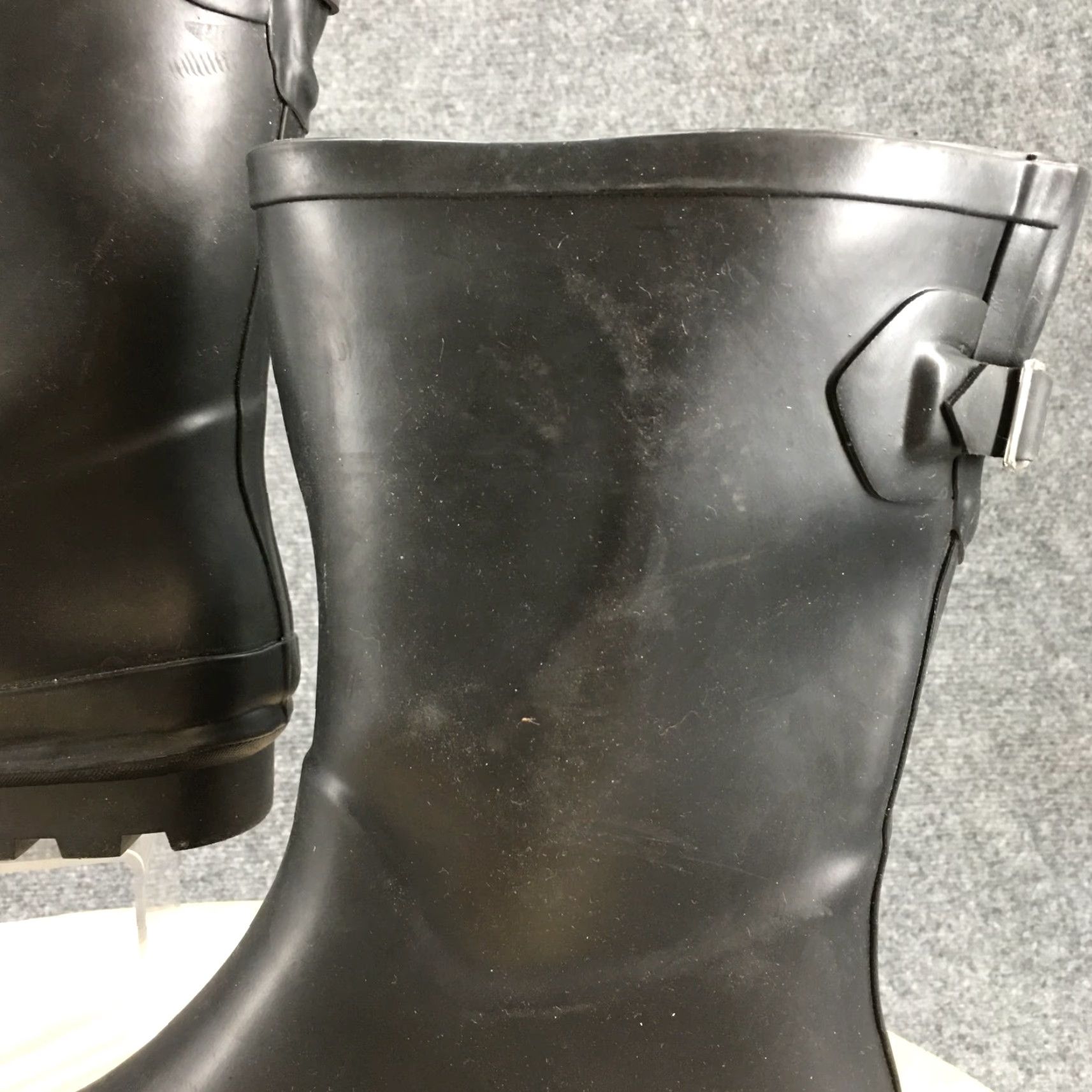 Vintage A New Day Rain Boots Womens 10 Garden Mid Calf Black Rubber Pull On Comfort Boots Size US 10 / IT 40 - 3 Thumbnail