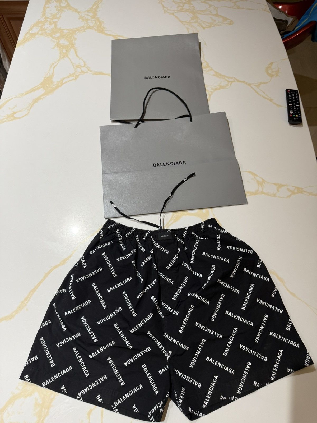 Balenciaga logo-print shorts