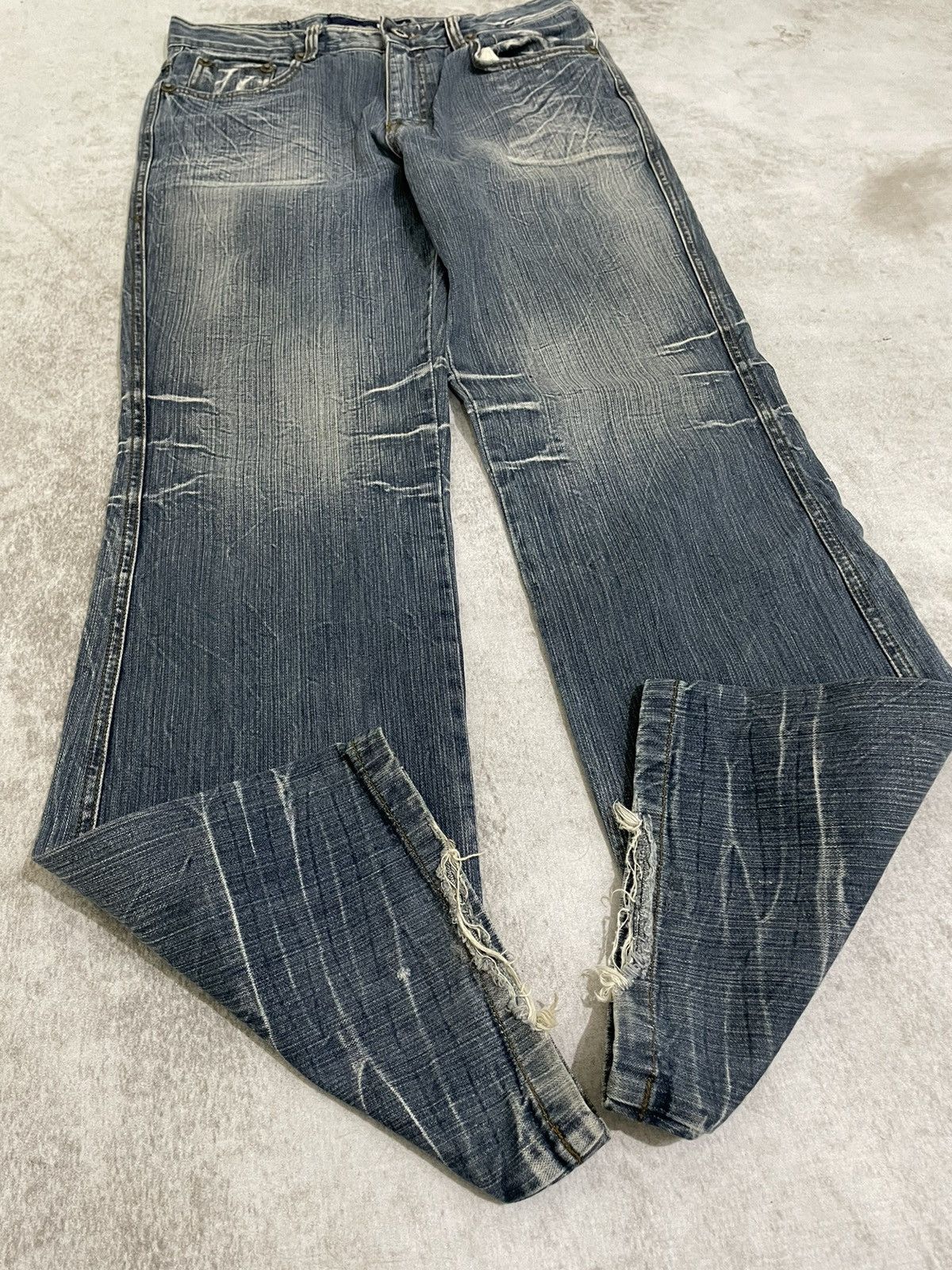 Hysteric Glamour Eloico japan Super flared Acid Wash denim Size US 31 - 4 Thumbnail