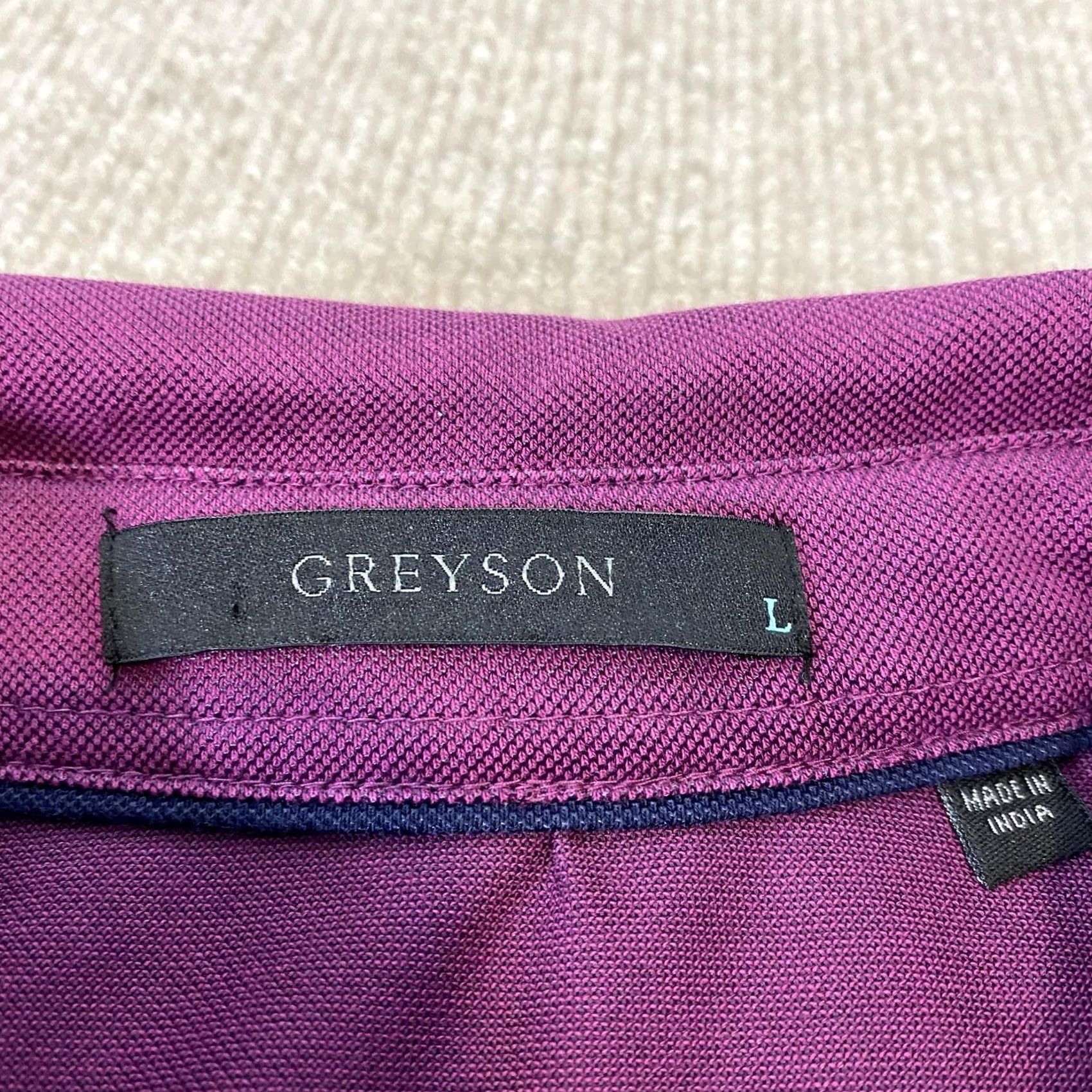 Vintage Greyson Polo Shirt Men L Purple brrr° Golf Performance Logo Size US L / EU 52-54 / 3 - 5 Thumbnail