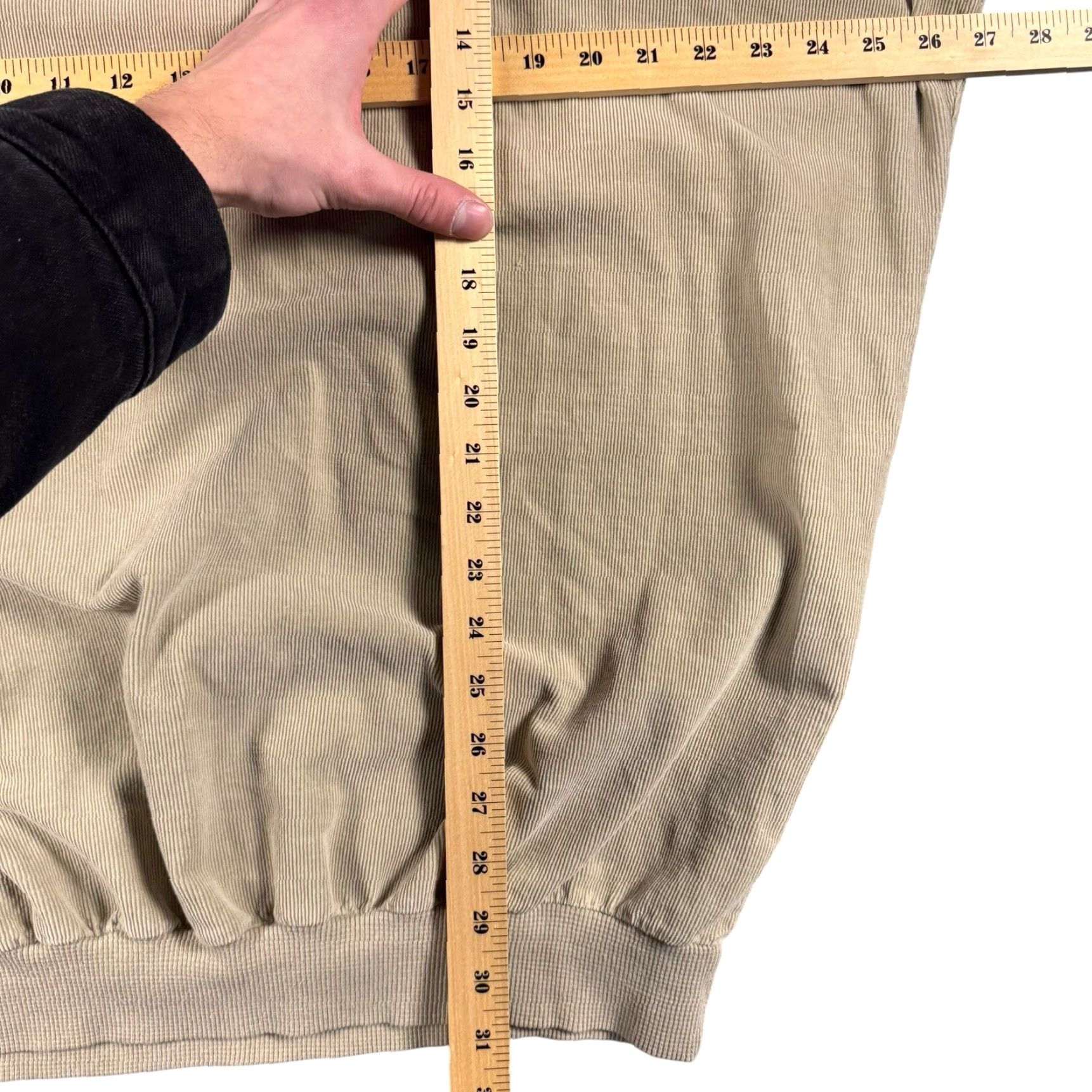 Vintage VINTAGE Corduroy Sweatshirt Jeans Jeans Mens Large Tall Elbow Patch Henley Pullover 90s Mens Size US L / EU 52-54 / 3 - 5 Thumbnail