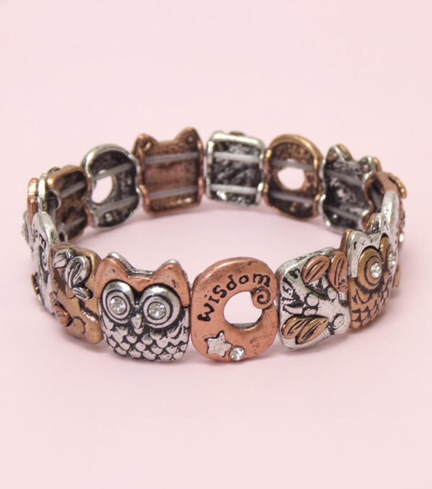 The Unbranded Brand Cute Owl Wisdom Stretch Bracelet Size ONE SIZE - 1 Preview