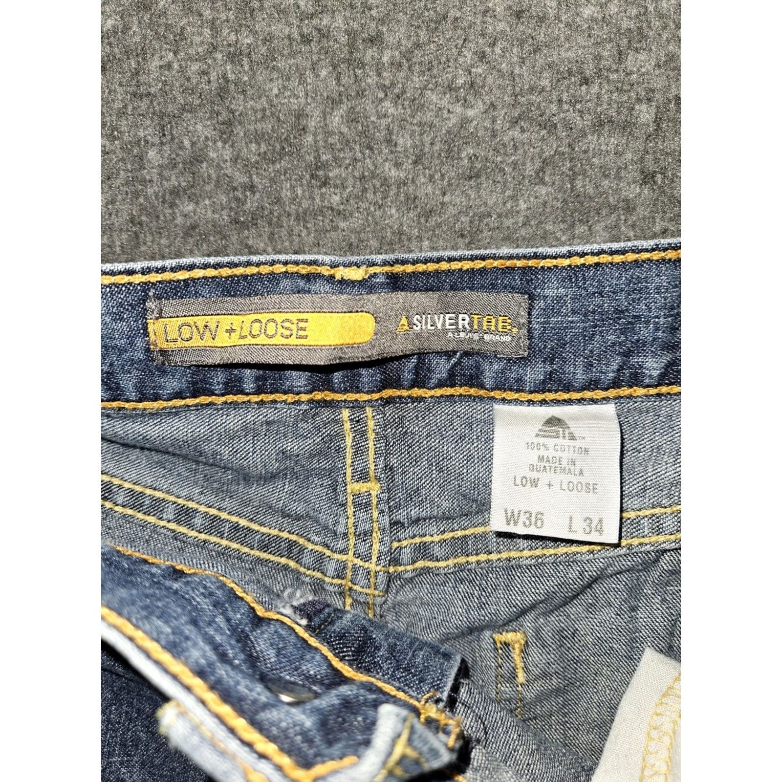 Vintage VINTAGE Silvertab Jeans Men 36x34 Blue Denim Relaxed Straight 90s Y2K Glunge? Size US 36 / EU 52 - 2 Thumbnail