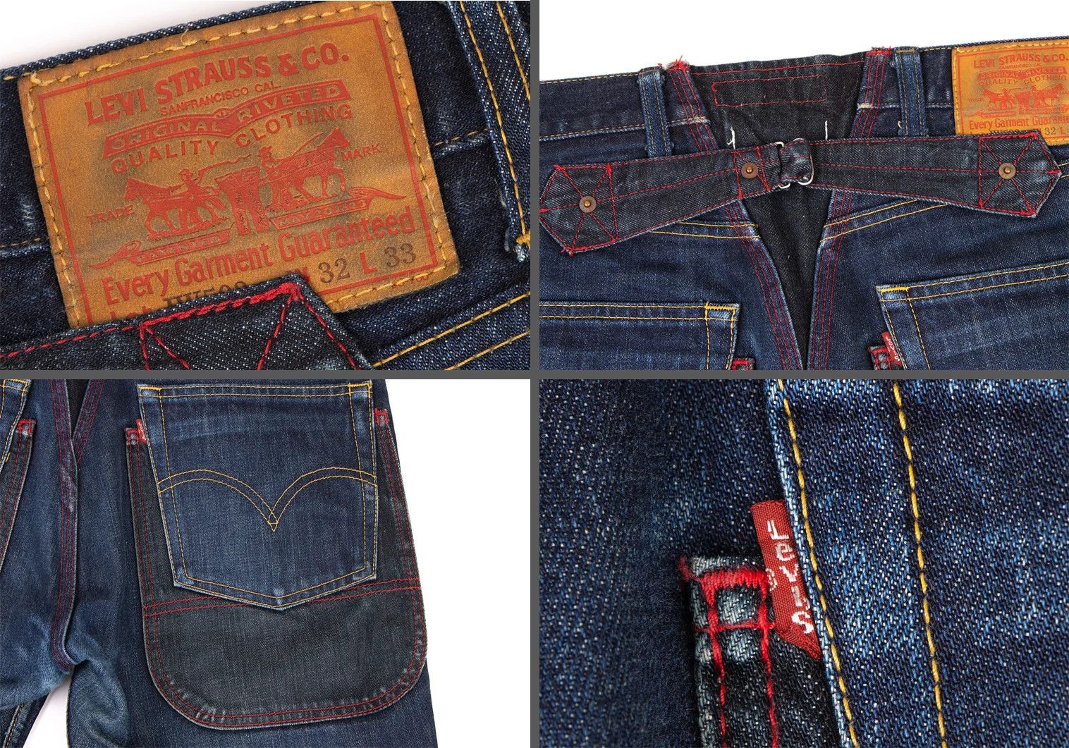 Junya Watanabe Levi's 503 Reconstructed Denim Pants Indigo Red S Size US 30 / EU 46 - 16 Thumbnail
