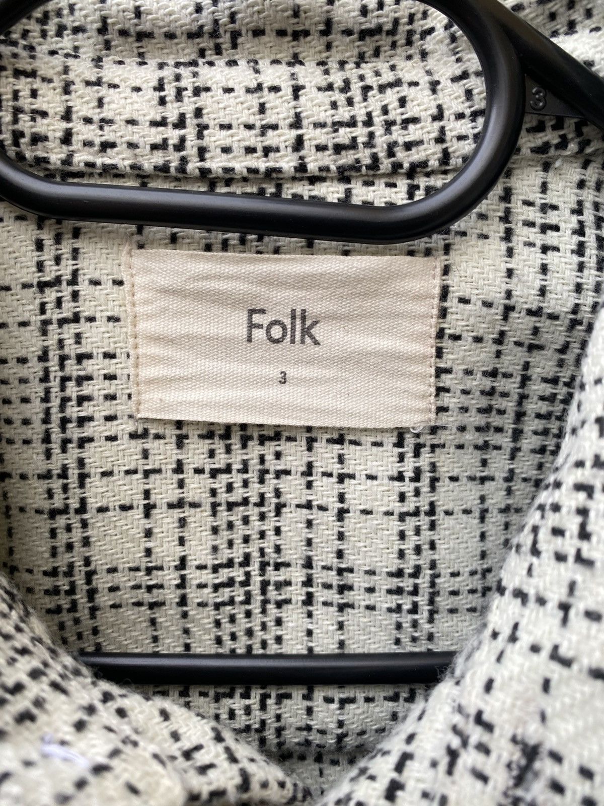 Folk Folk Overshirt Ecru Check Button Shirt Size 3/M Size US M / EU 48-50 / 2 - 8 Thumbnail