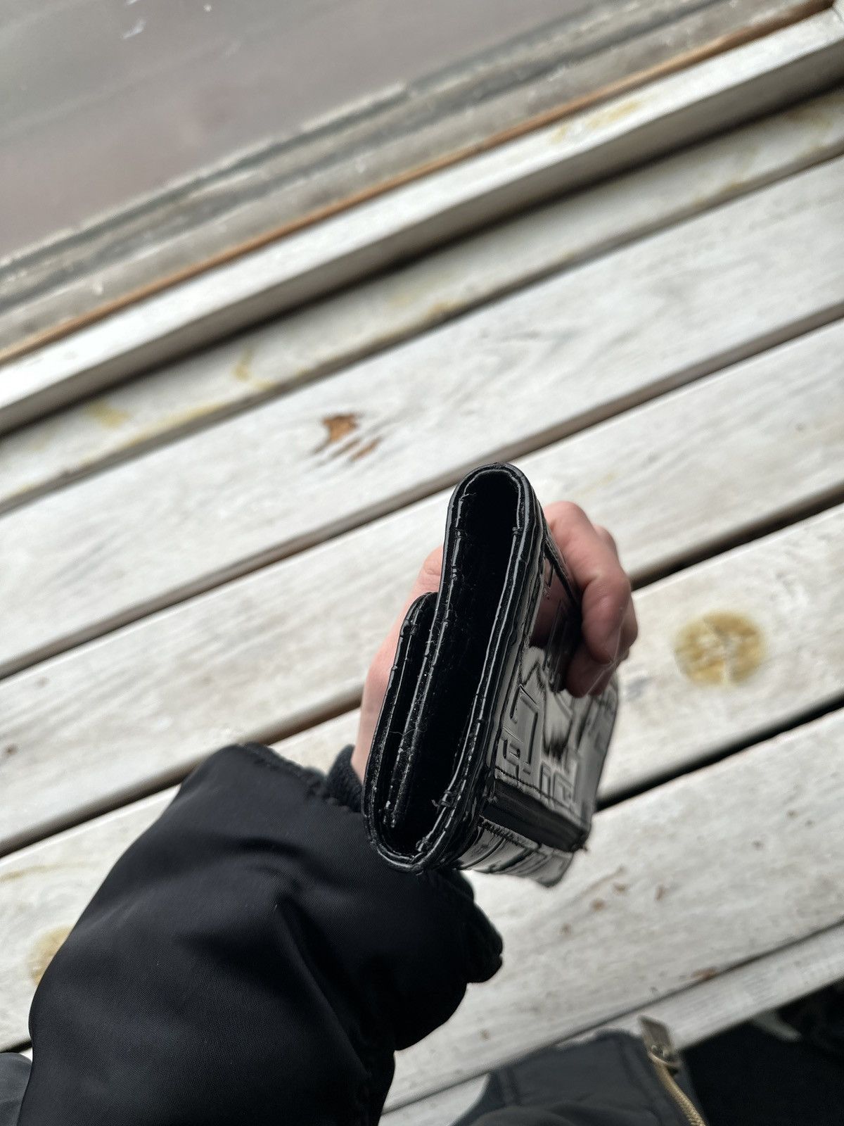Guess 🚨Y2K Guess BIG BUCKLE BLACK Avant-Garde Japan style wallet Size ONE SIZE - 6 Thumbnail