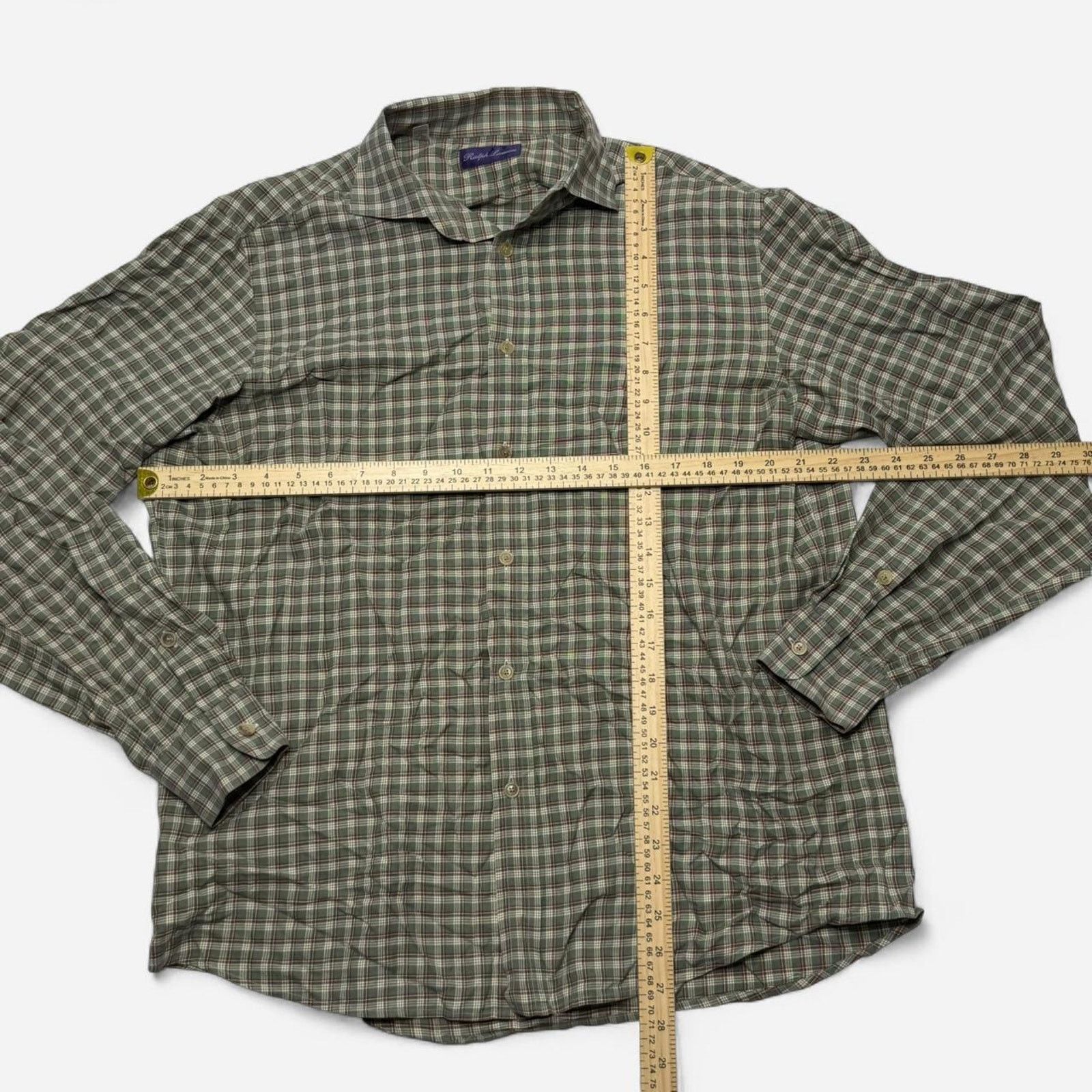 Ralph Lauren Ralph Lauren Green Plaid Long Sleeve Button Down Shirt Men L Size US L / EU 52-54 / 3 - 5 Thumbnail