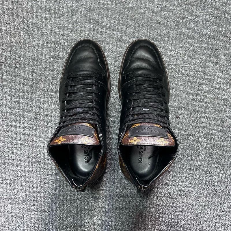 Louis Vuitton Louis Vuitton Black Monogram High-Top Sneakers - Size US 8 / EU 41 - 7 Thumbnail