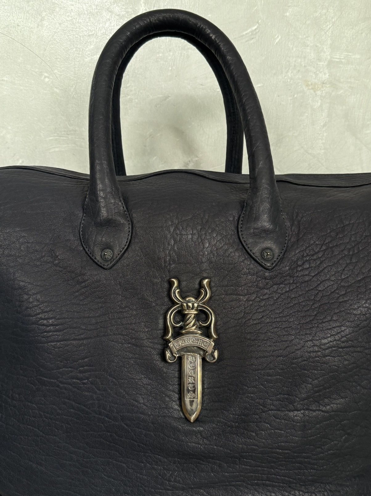 Chrome Hearts Rare 90s - Big Dagger Embellished Leather Duffle Bag Size ONE SIZE - 3 Thumbnail