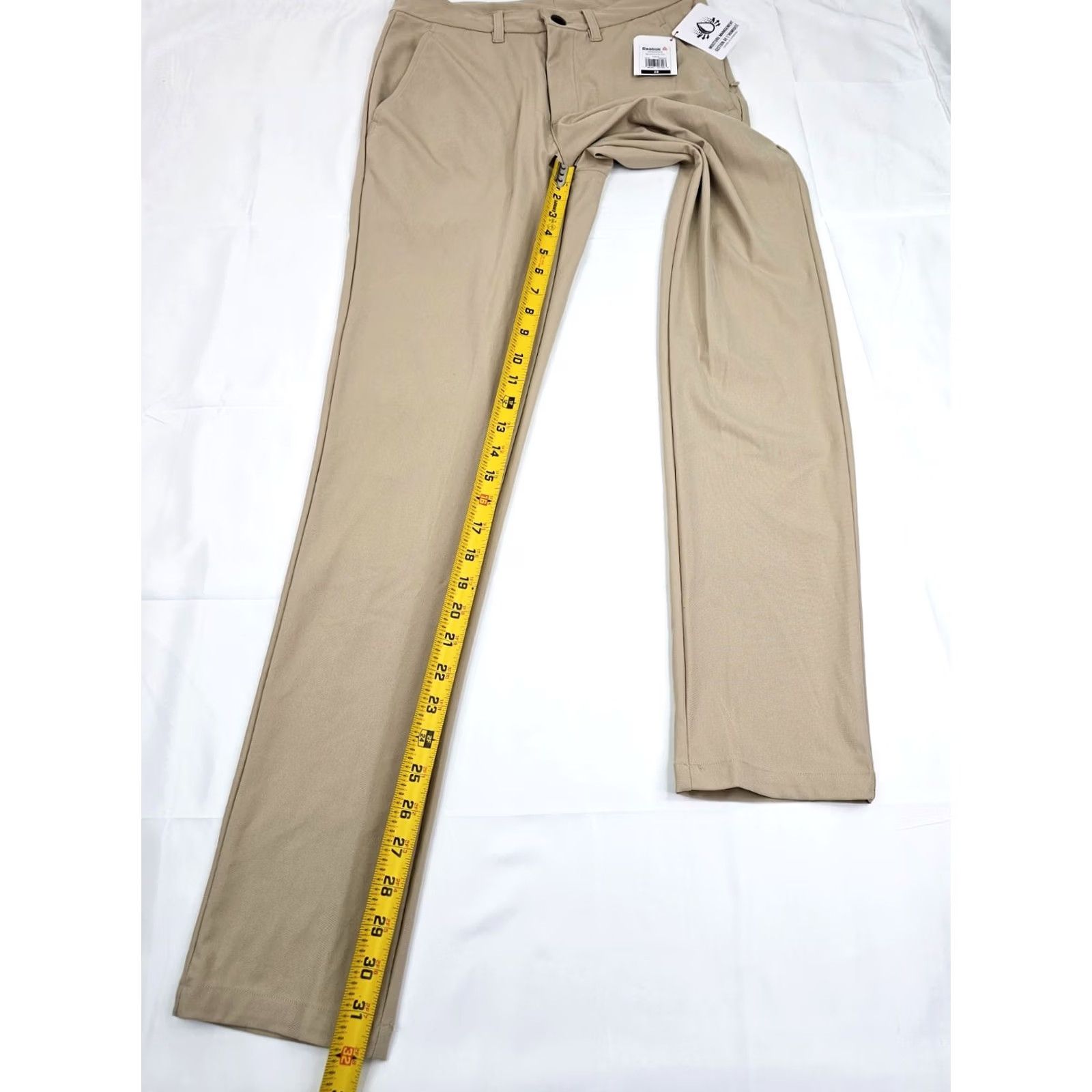 Reebok Reebok Anchor 5-Pocket Performance Pants Mens Tapered 28x32 Wicking NWT Beige Size US 28 / EU 44 - 6 Thumbnail