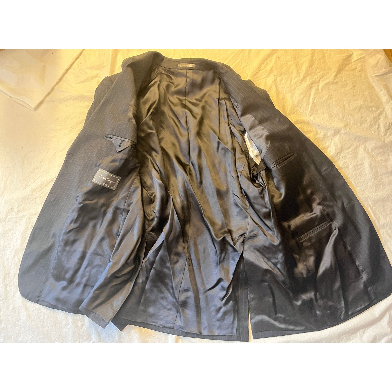 Salvatore Ferragamo Salvatore Ferragamo Wool Black Blazer/Jacket Men’s Size L Size 54R - 3 Thumbnail