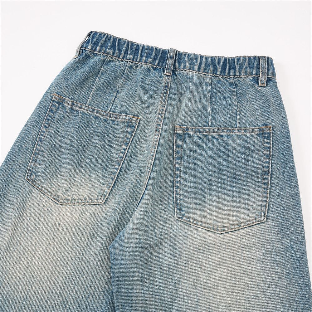 Vintage Punk retro washed distressed scimitar jeans for men Size US 32 / EU 48 - 5 Thumbnail