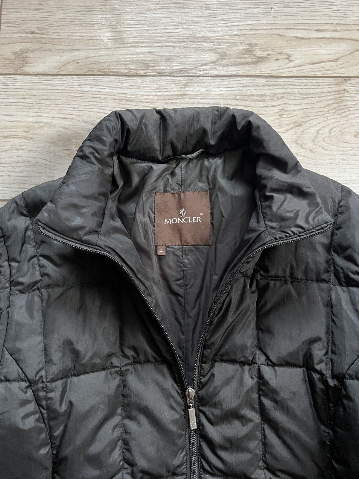 Designer × Moncler × Vintage Moncler vintage brown label brown long down jacket parka Size L / US 10 / IT 46 - 4 Thumbnail