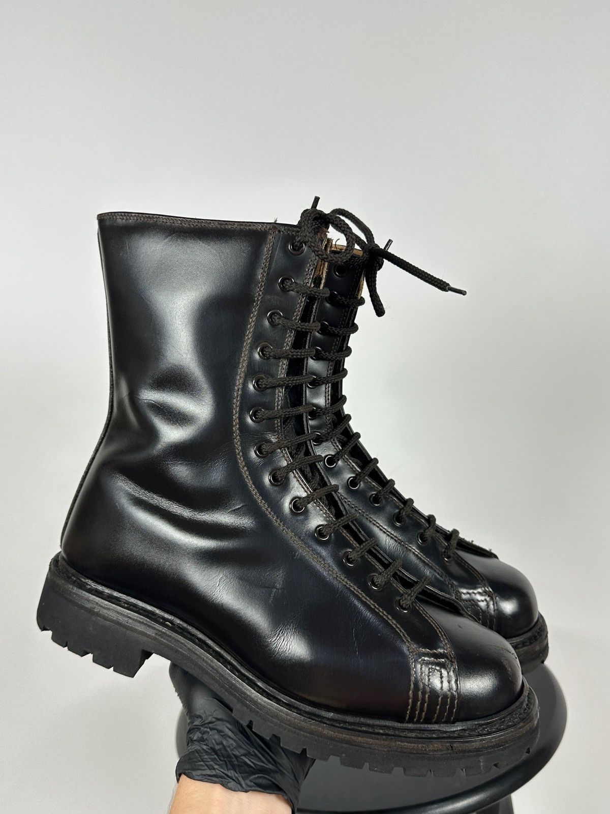Vintage Vintage Italy Army Paratrooper Combat Brown Leather Boots Size US 8 / EU 41 - 2 Thumbnail