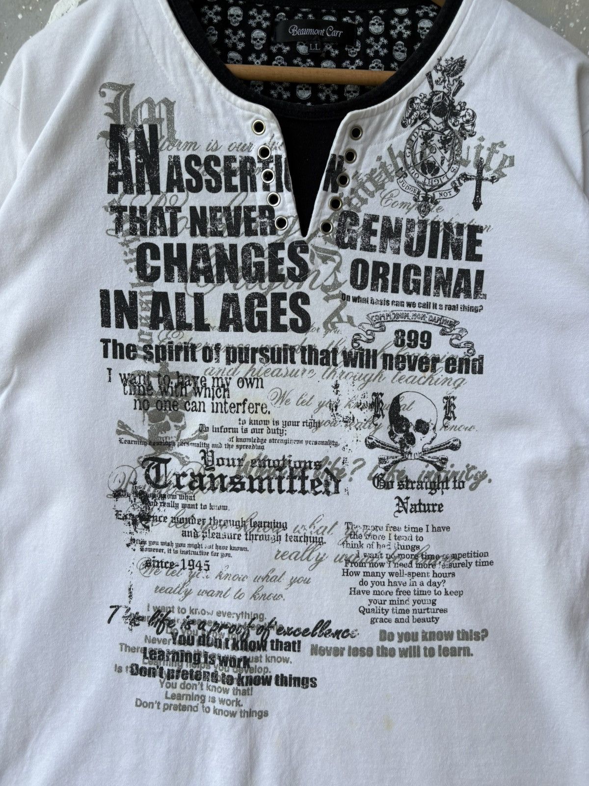 If Six Was Nine Vintage Y2K Beaumont Carr Gothic Style Long Sleeve Tee Size US M / EU 48-50 / 2 - 3 Thumbnail