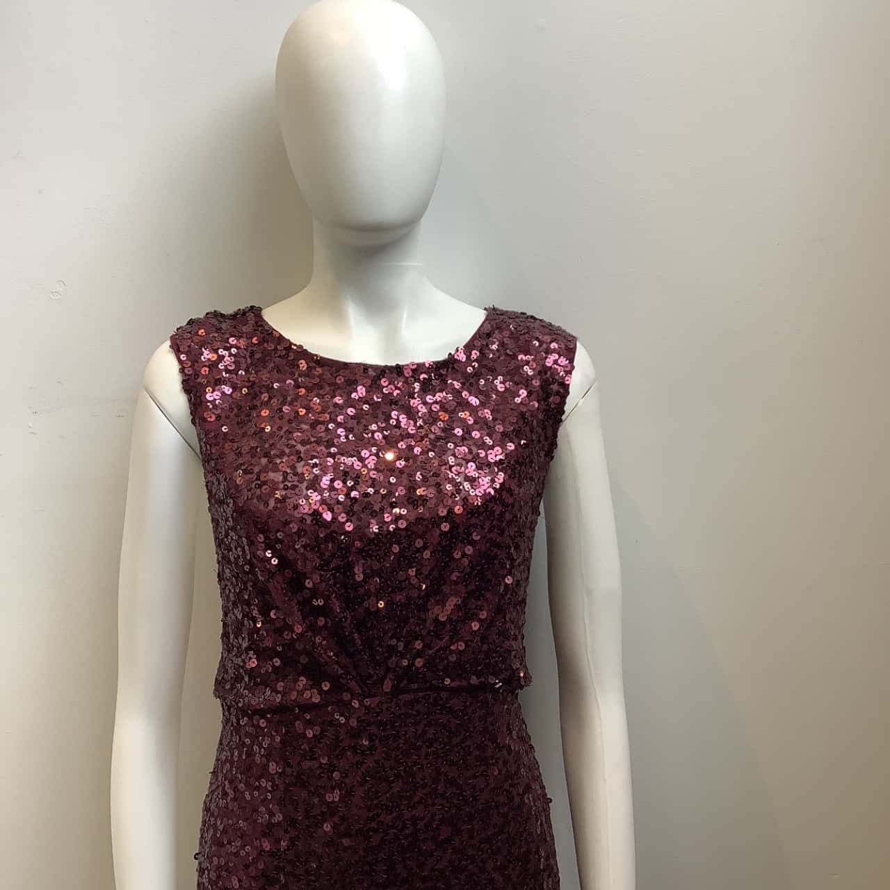 Jenny Packham Burgundy sequinned dress Size M / US 6-8 / IT 42-44 - 3 Thumbnail
