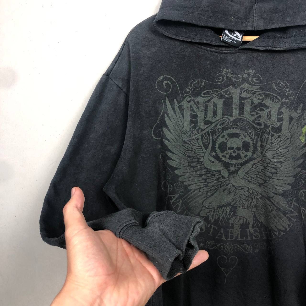 Affliction × No Fear Vintage No Fear Skateboard Skull Eagle Print Trash Hoodie Size US XXL / EU 58 / 5 - 6 Thumbnail