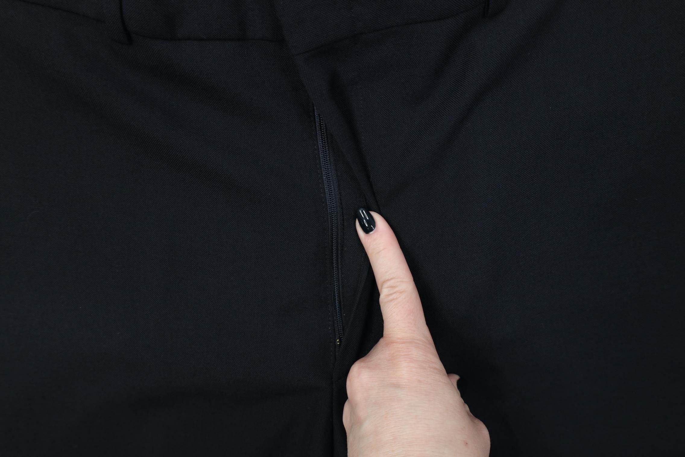 Vintage Vintage 90s Wool Blend Knit Wide Leg Chino Pants Black USA Size US 34 / EU 50 - 9 Thumbnail