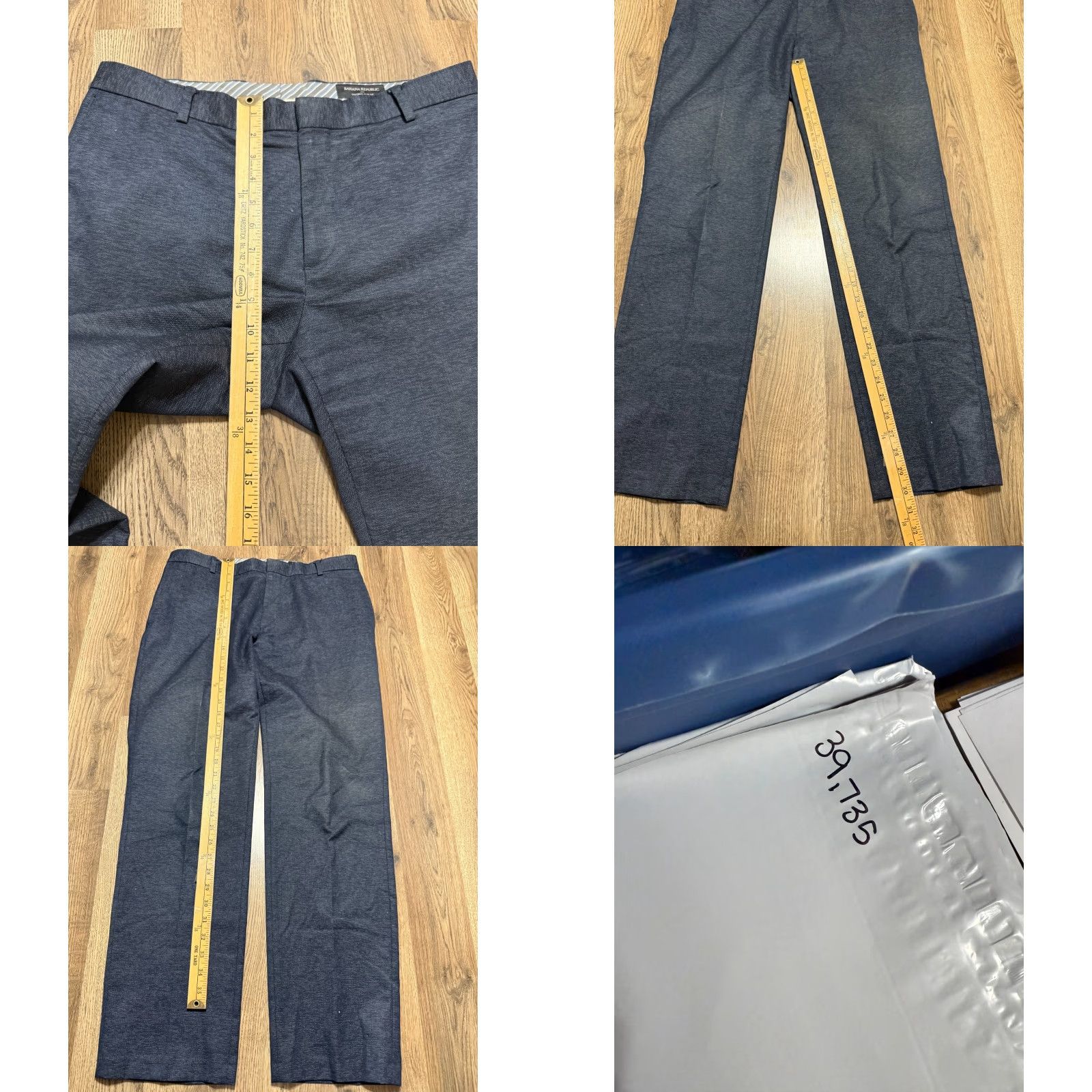 Banana Republic Banana Republic Pants Men's 33x32 Black Dress Pants Slim Fit Flat Front Straight Dressy Casual Preppy Size US 33 - 8 Thumbnail