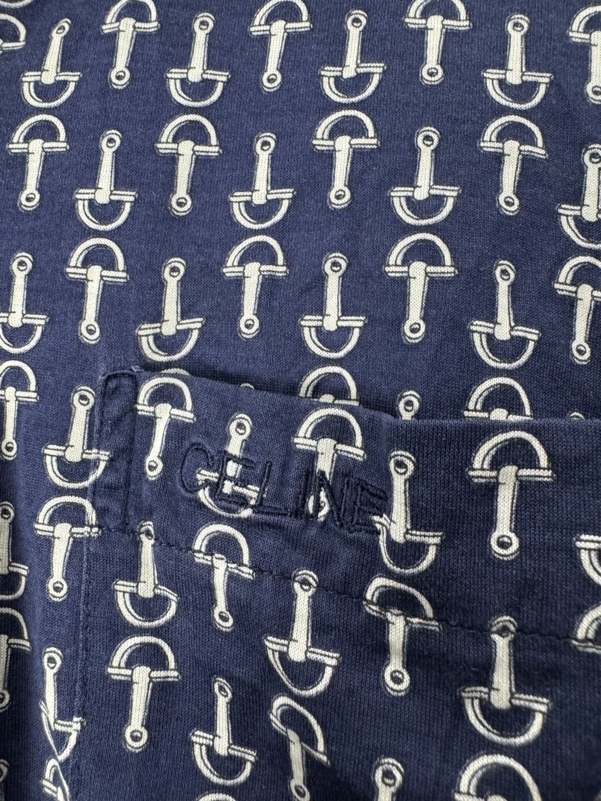 Celine Vintage Celine Monogram Polo Shirt Size US XXL / EU 58 / 5 - 4 Thumbnail