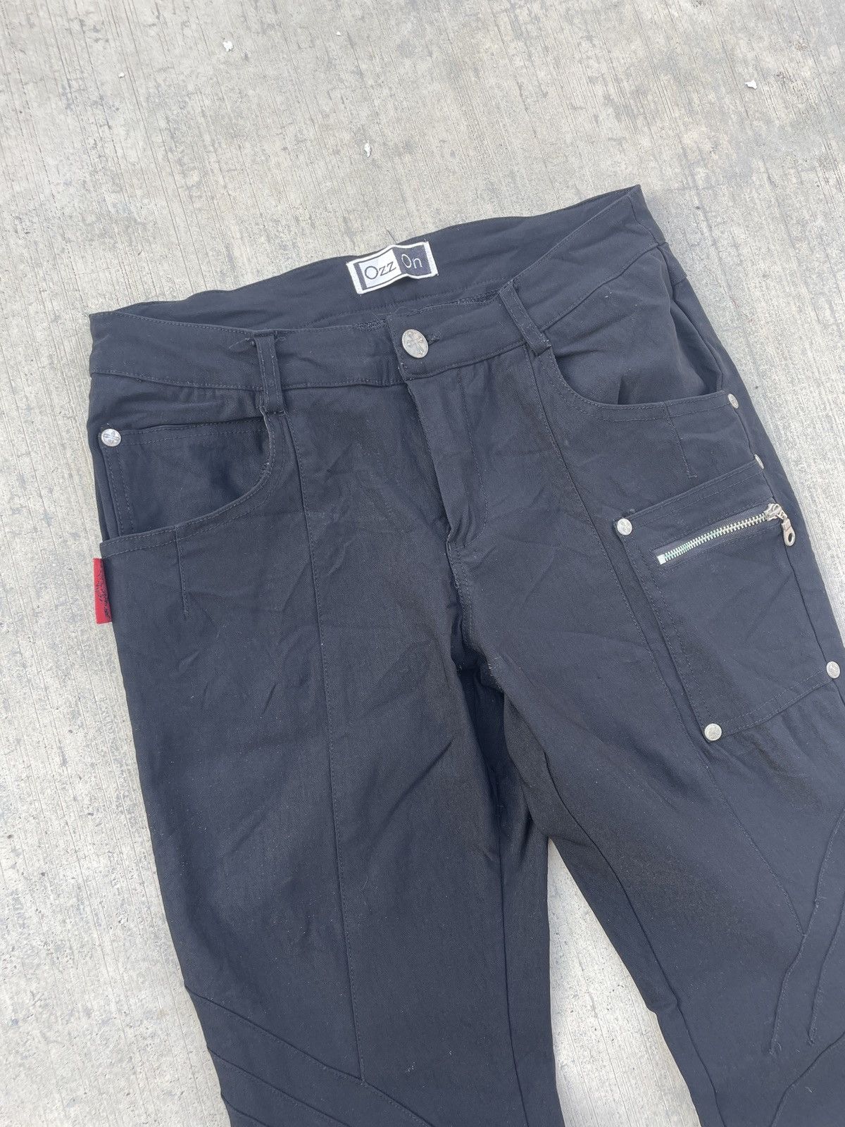 Japanese Brand 2000s JAPANESE BRAND OZZ ON BONDAGE FLARE PANTS PUNK ARCHIVE Size 26" / US 2 / IT 38 - 3 Thumbnail