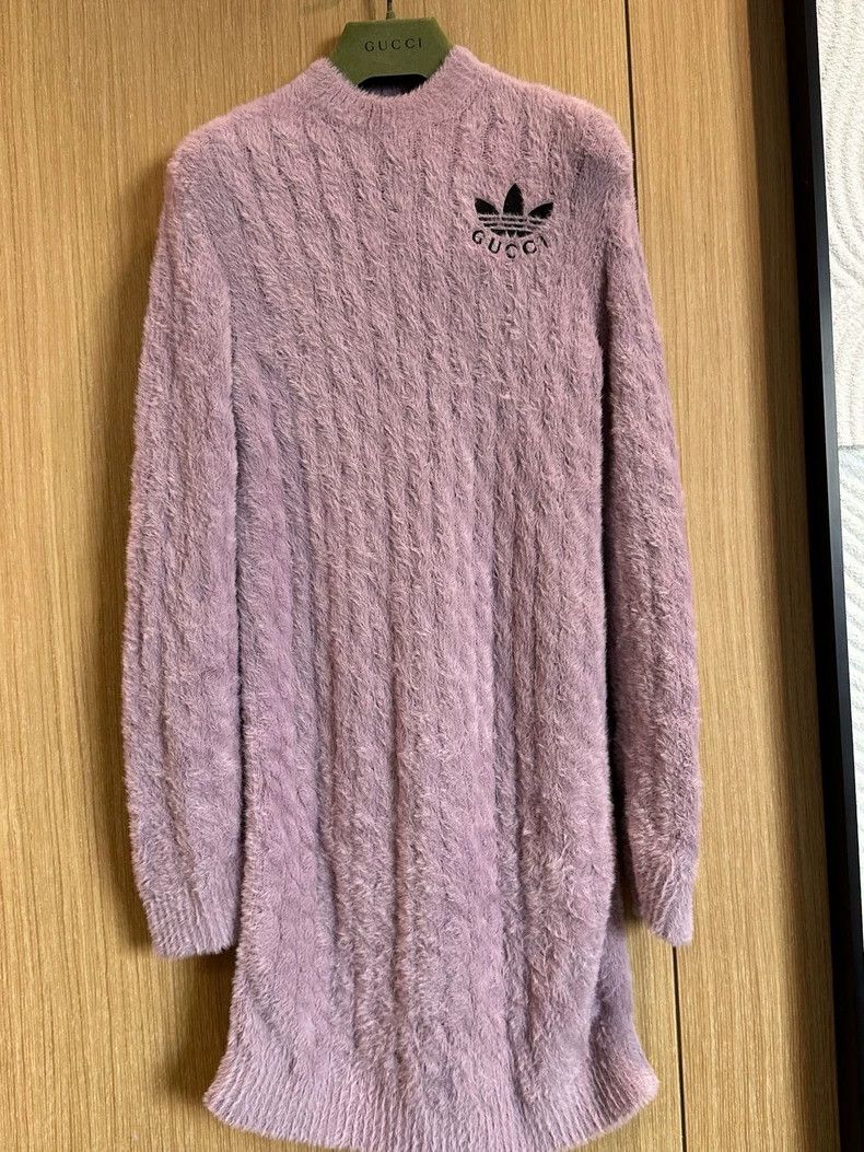 Gucci Gucci Clover co-branded purple long sweater knitwear 2501-N Size US M / EU 48-50 / 2 - 1 Thumbnail
