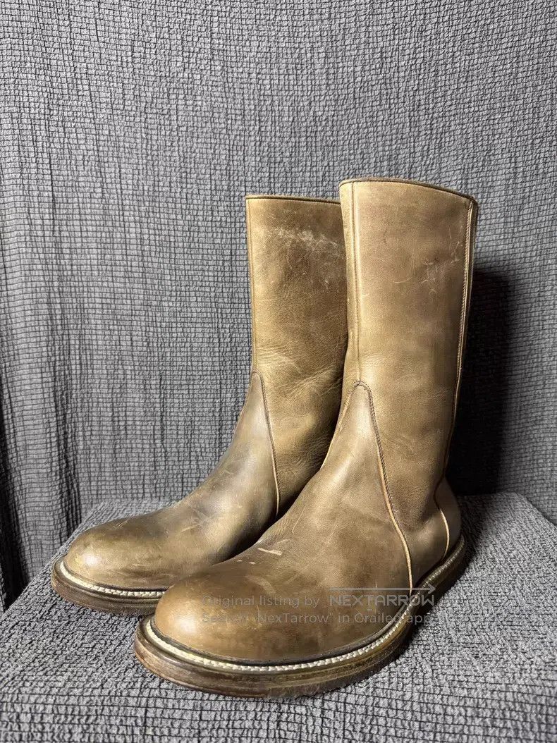 Rick Owens RICK OWENS Handwritten Number High-top Gum Sole Chelsea Mi Size US 11 / EU 44 - 2 Thumbnail