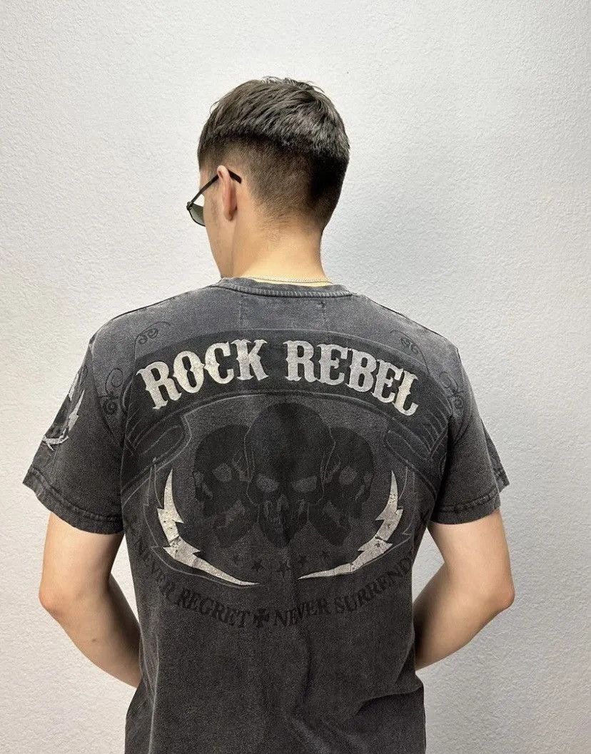 Affliction × Band Tees × Tapout Affliction Style Rock Rebel Aop Band Y2K Tee Size US M / EU 48-50 / 2 - 1 Thumbnail