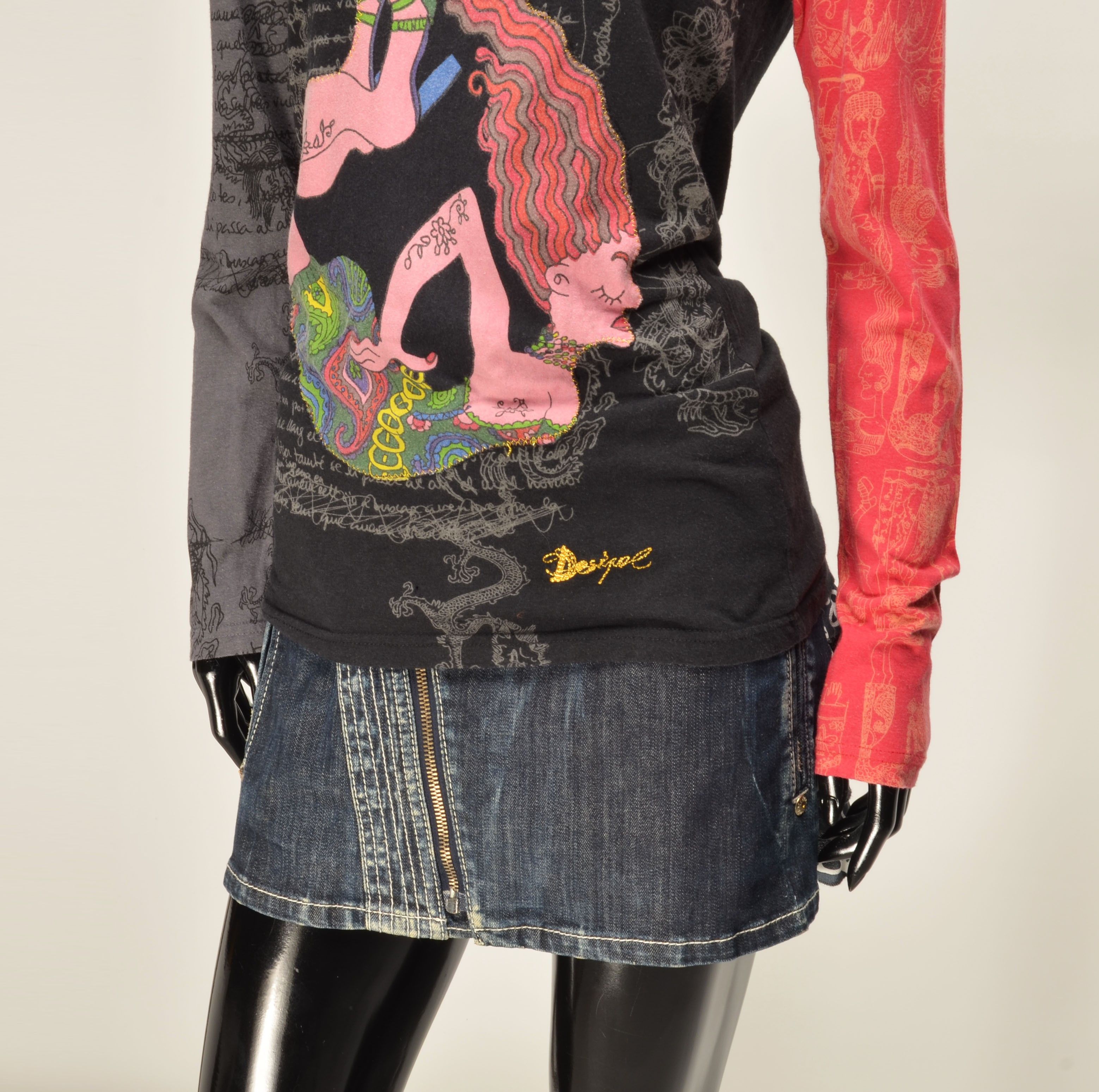 Desigual Vintage Desigual Y2K Graphic Print Long Sleeve Top Size M / US 6-8 / IT 42-44 - 3 Thumbnail