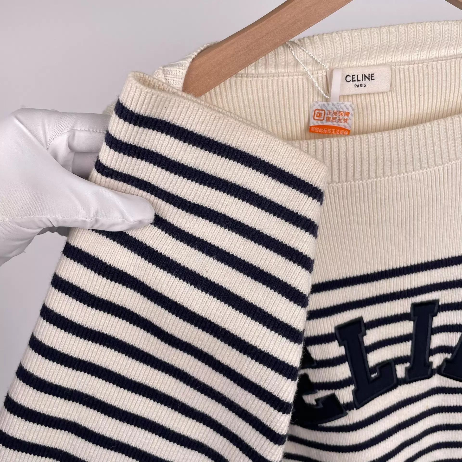 Celine Celine Black and White Striped Sweater S Size S / US 4 / IT 40 - 9 Thumbnail