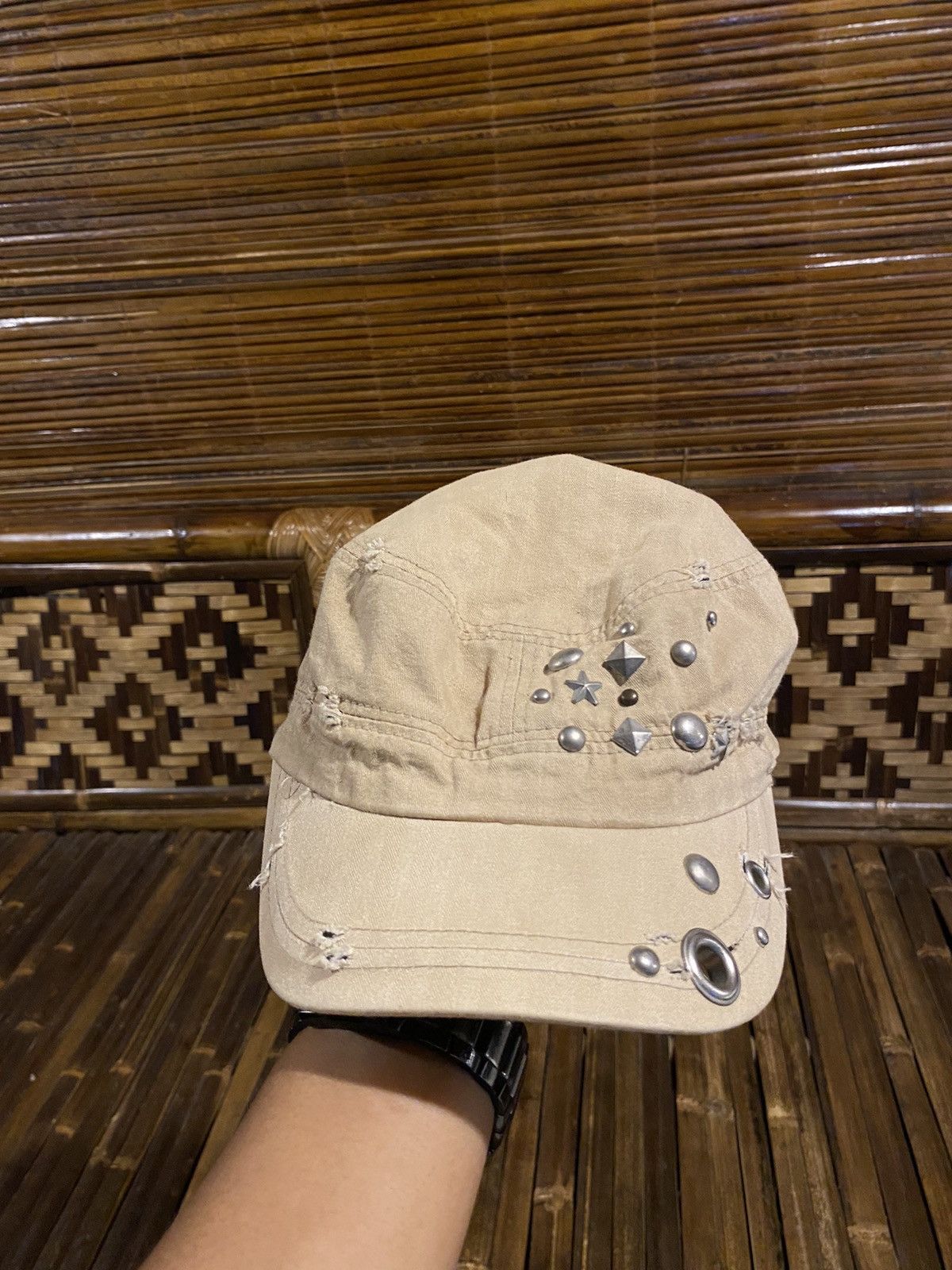 Vintage 2000s cadet hat distressed blink punk y2k style Size ONE SIZE - 2 Thumbnail