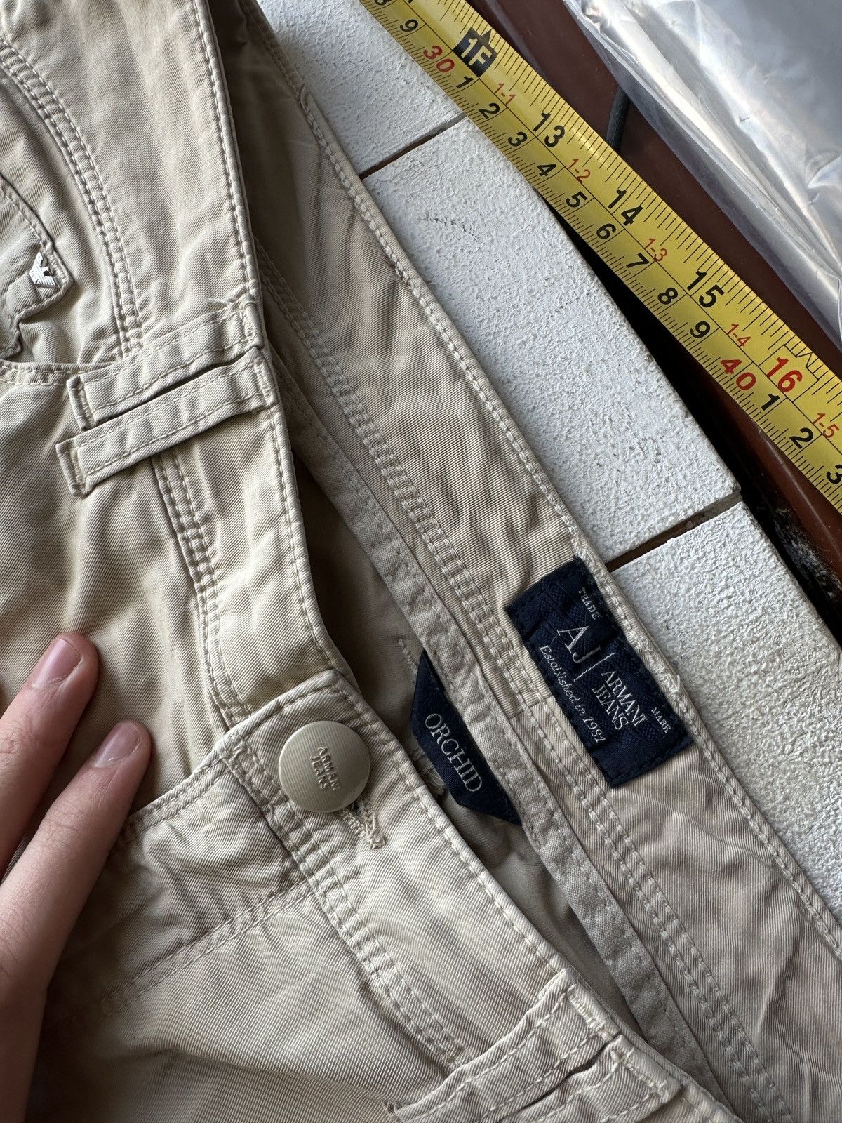 Armani 🚨 Armani Regular LUXURY OLD MONEY relax BEIGE Womens Size 29" - 15 Thumbnail