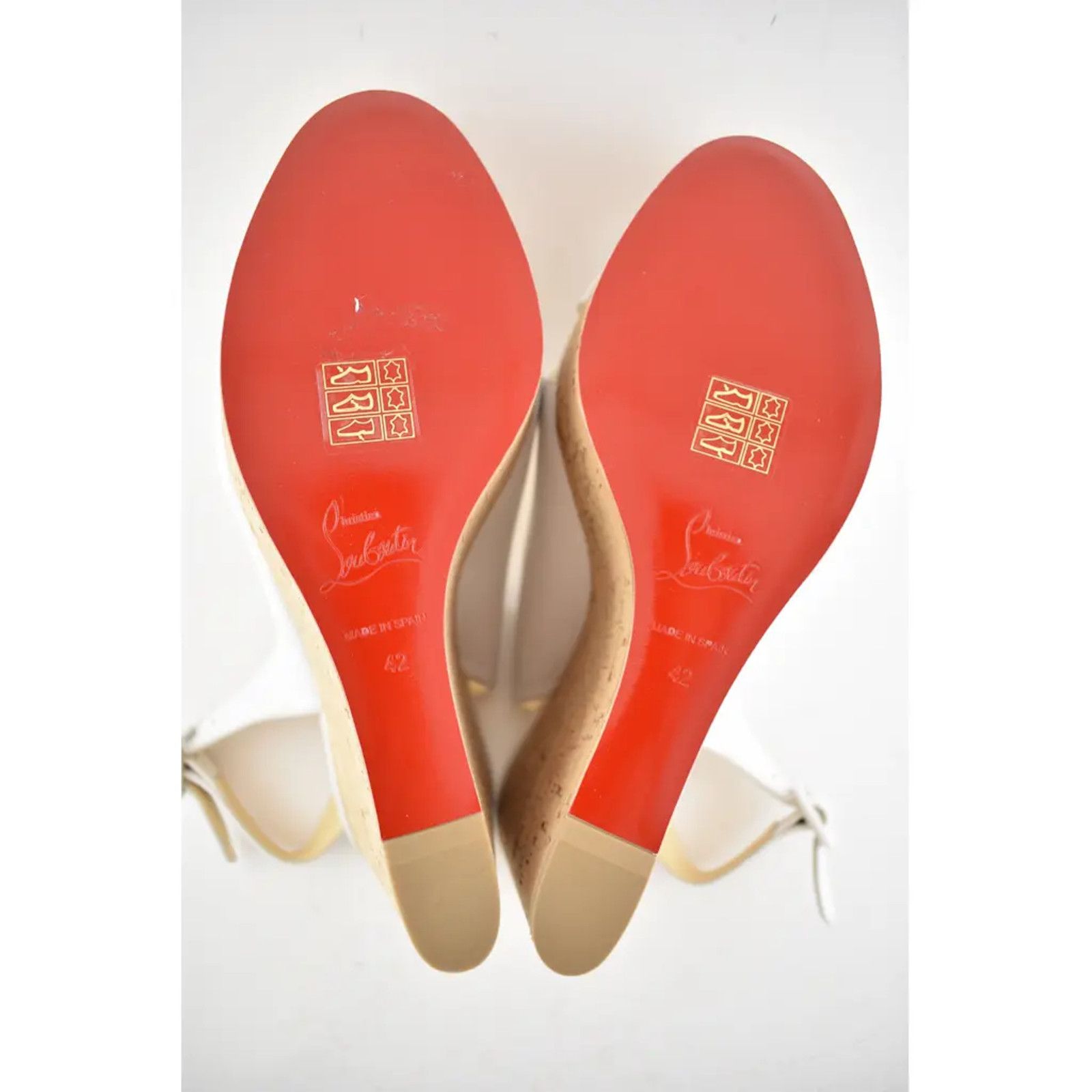 Christian Louboutin Christian Louboutin Reine De Liege 120 White Cork Platform Size US 12 / IT 42 - 11 Thumbnail