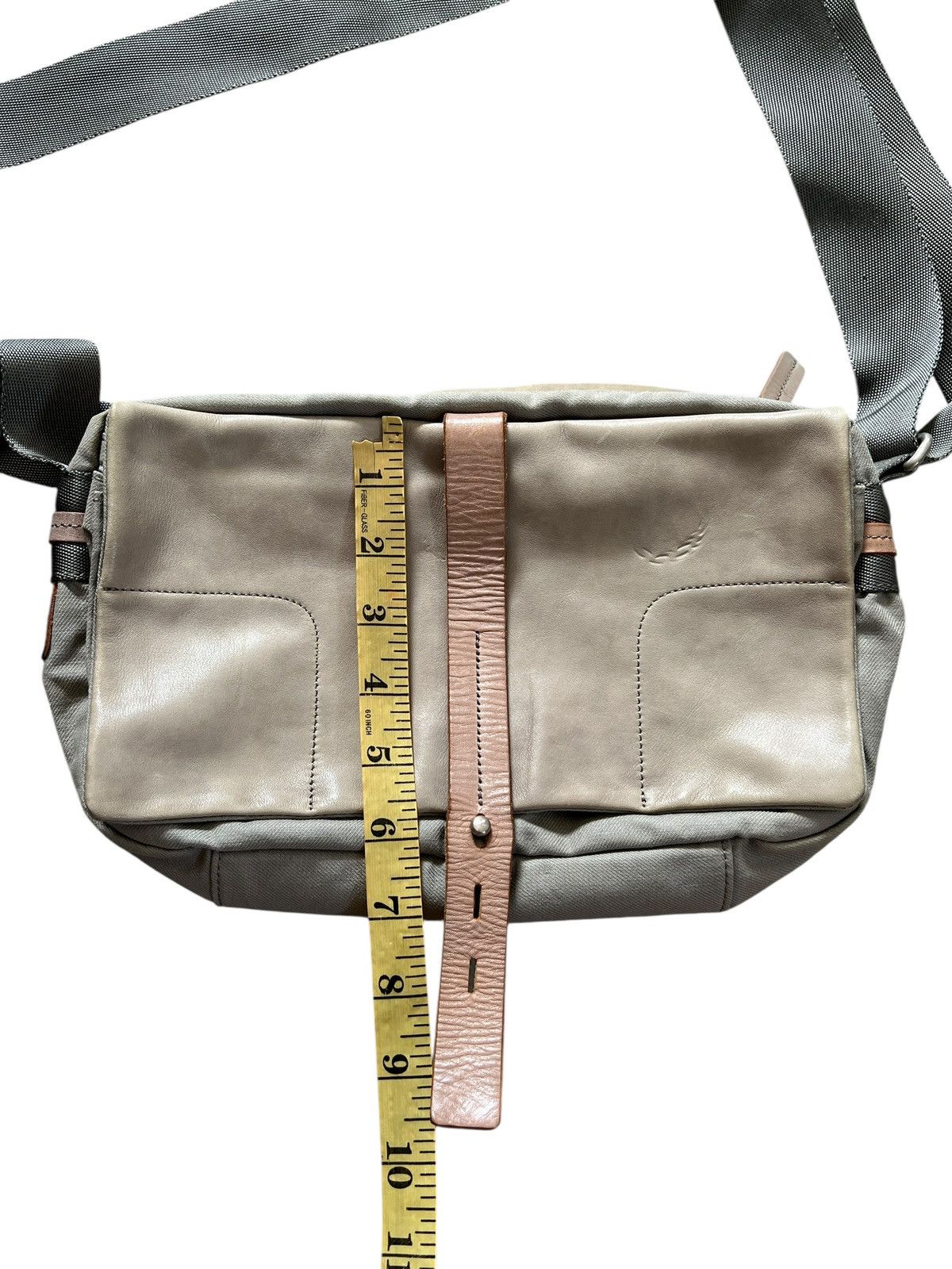 Yohji Yamamoto Yohji Yamamoto Y’SACCS Leather + Canvas Sling Bag Size ONE SIZE - 21 Thumbnail