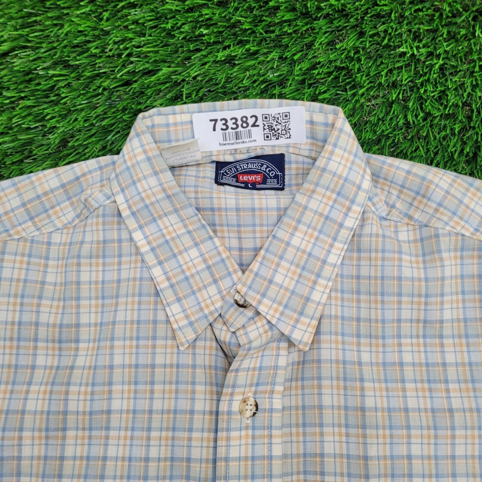 Levi's Vintage 80s LEVIS Button Shirt Large 21x30 Blue Size US L / EU 52-54 / 3 - 3 Thumbnail