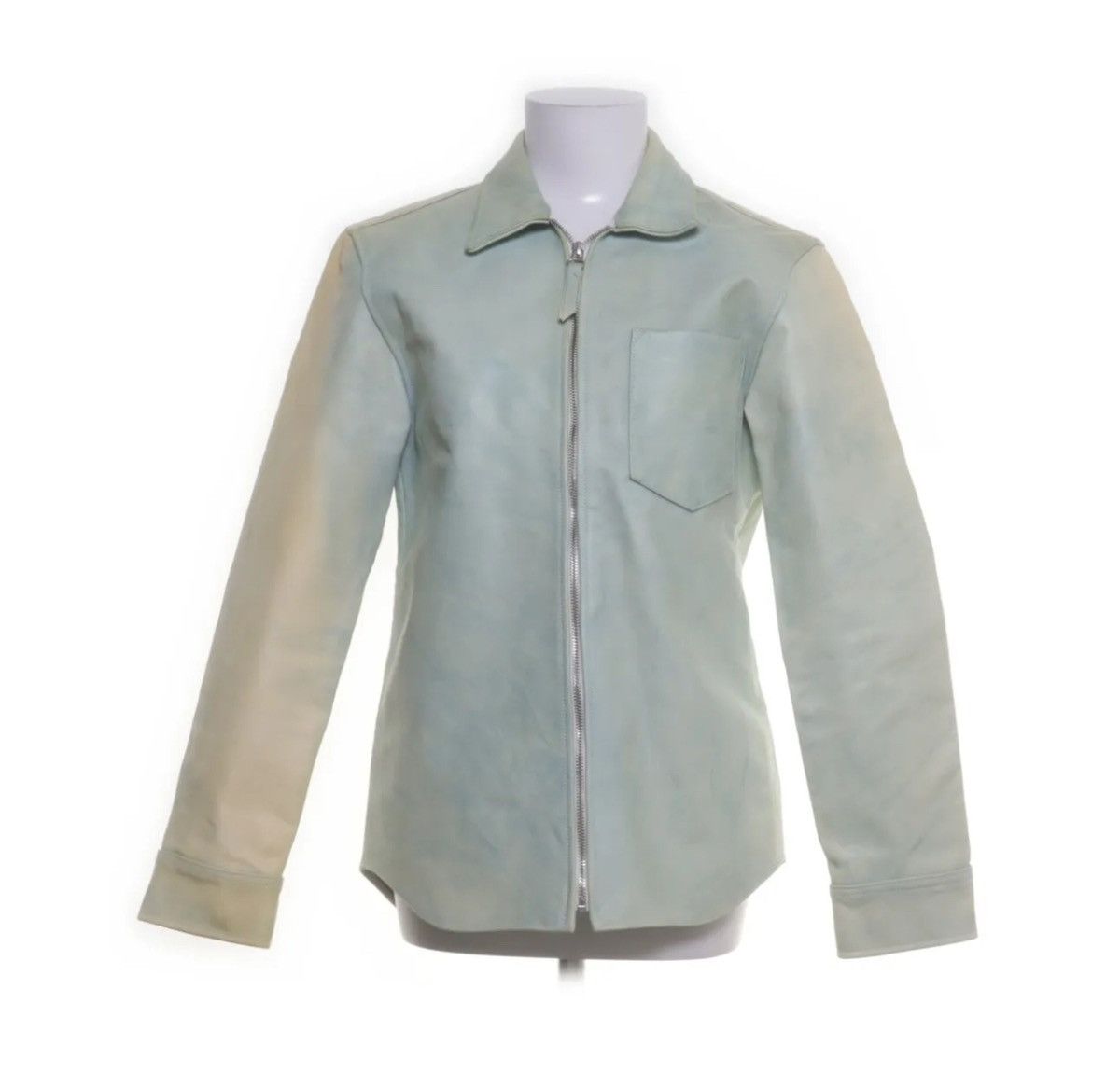 Our Legacy "Worn Out" Zipped Light Blue Leather Jacket *Sample* Size US S / EU 44-46 / 1 - 1 Thumbnail