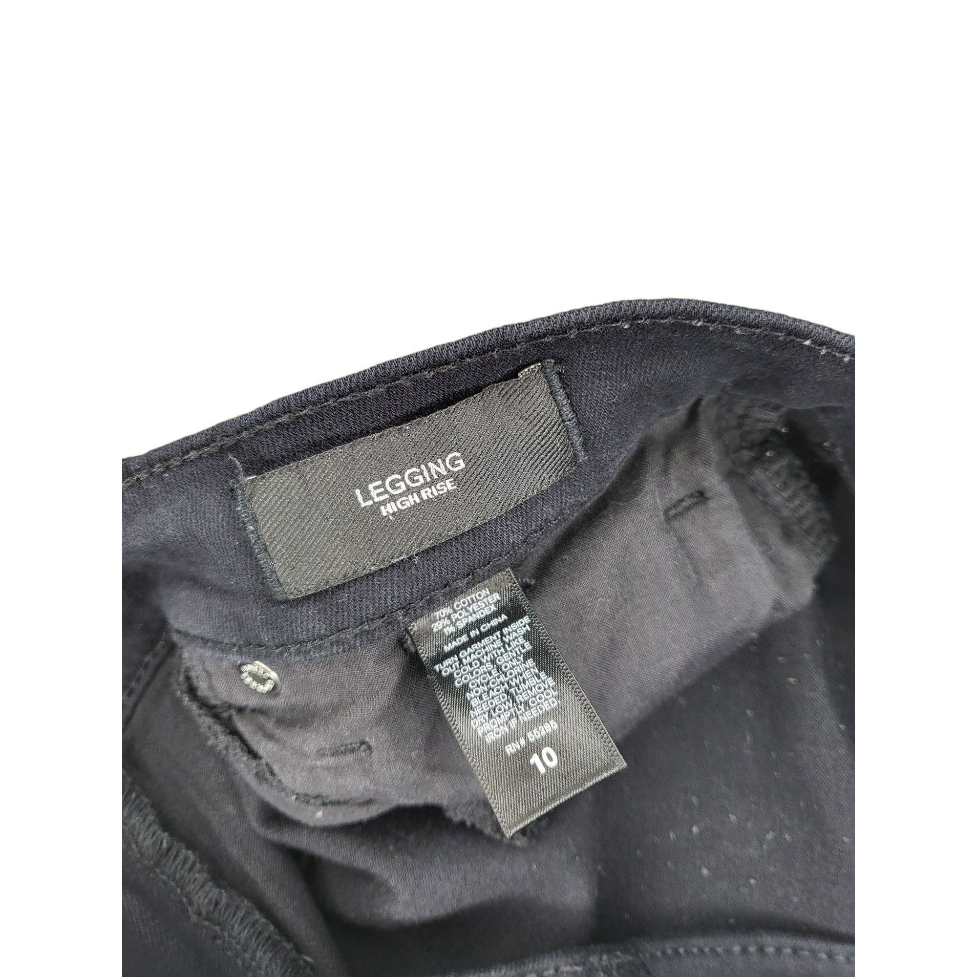Express Express Leggings Jeans Women Sz 10 Denim Distressed Black Bo Size 32" / US 10 / IT 46 - 6 Thumbnail